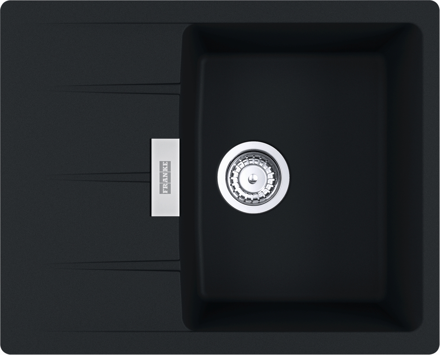 Franke Centro granitspüle 62x50 cm schwarz 114.0687.313