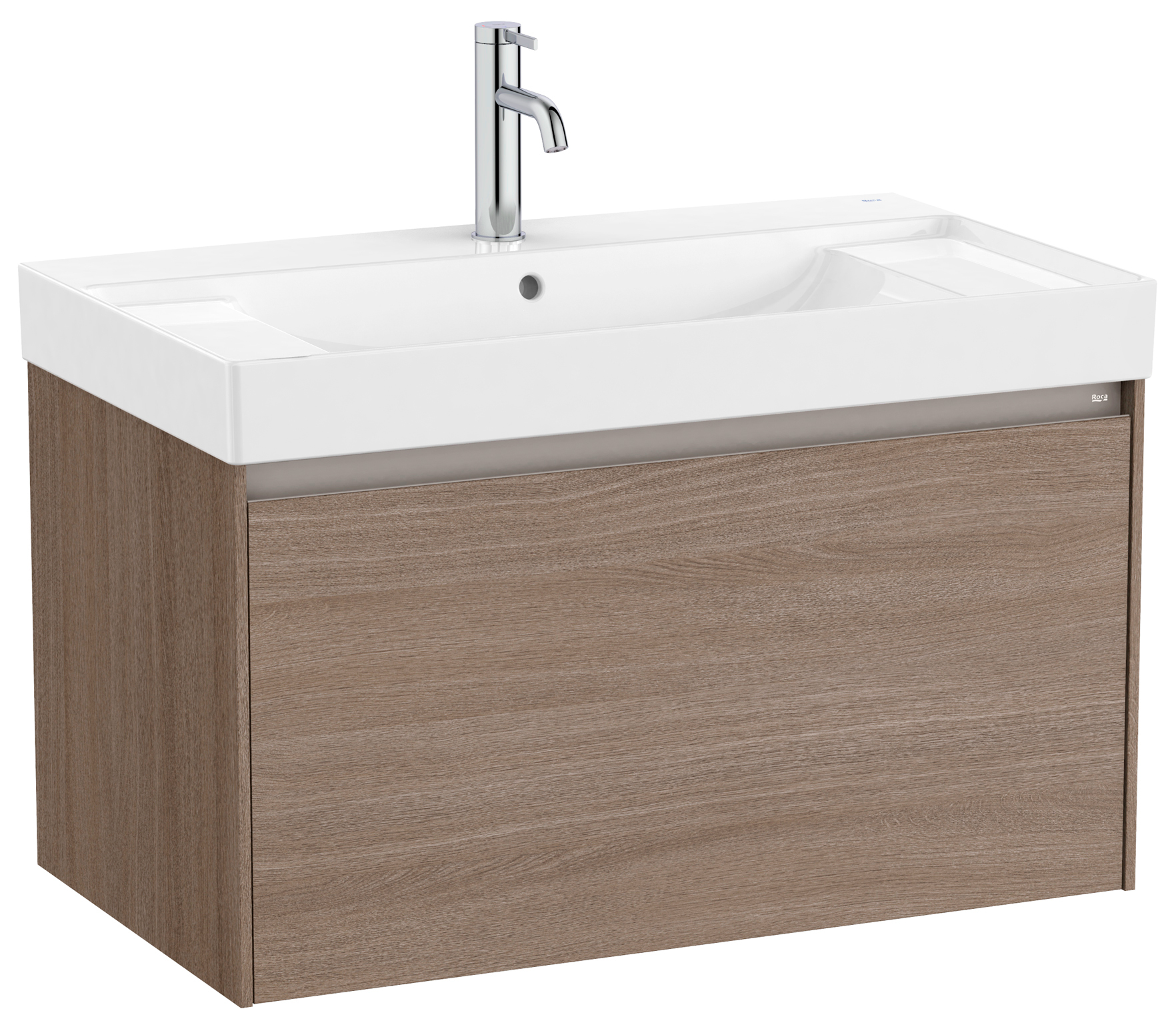 Roca Ona Waschbecken mit Unterschrank 80 cm braun A851685511