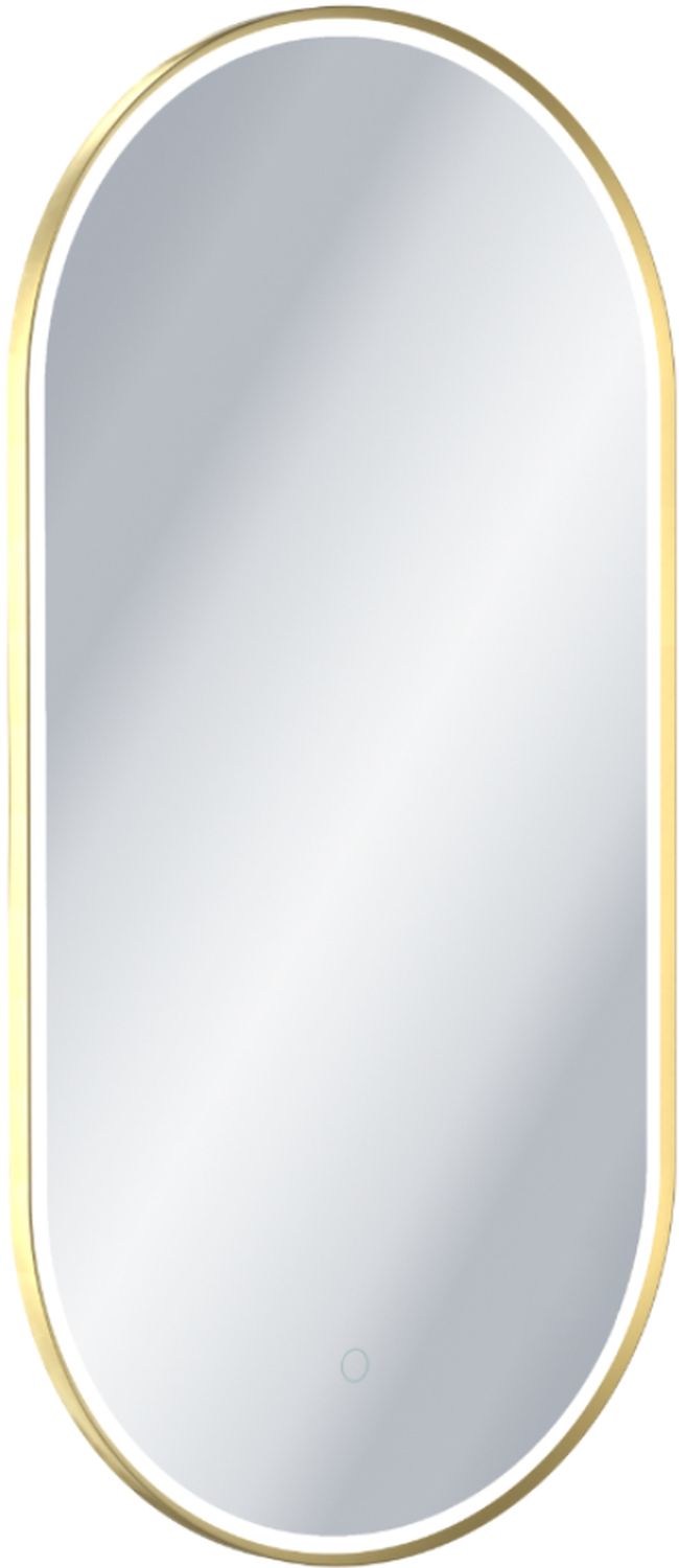 Excellent Corido Spiegel 50x100 cm oval mit Beleuchtung mit Spiegelheizung gold DOEX.CO100.050.GL