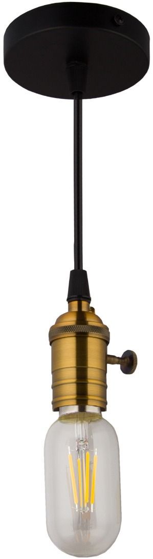 Abigali Edison Pendelleuchte 1x40 W schwarz-messing ZA-2