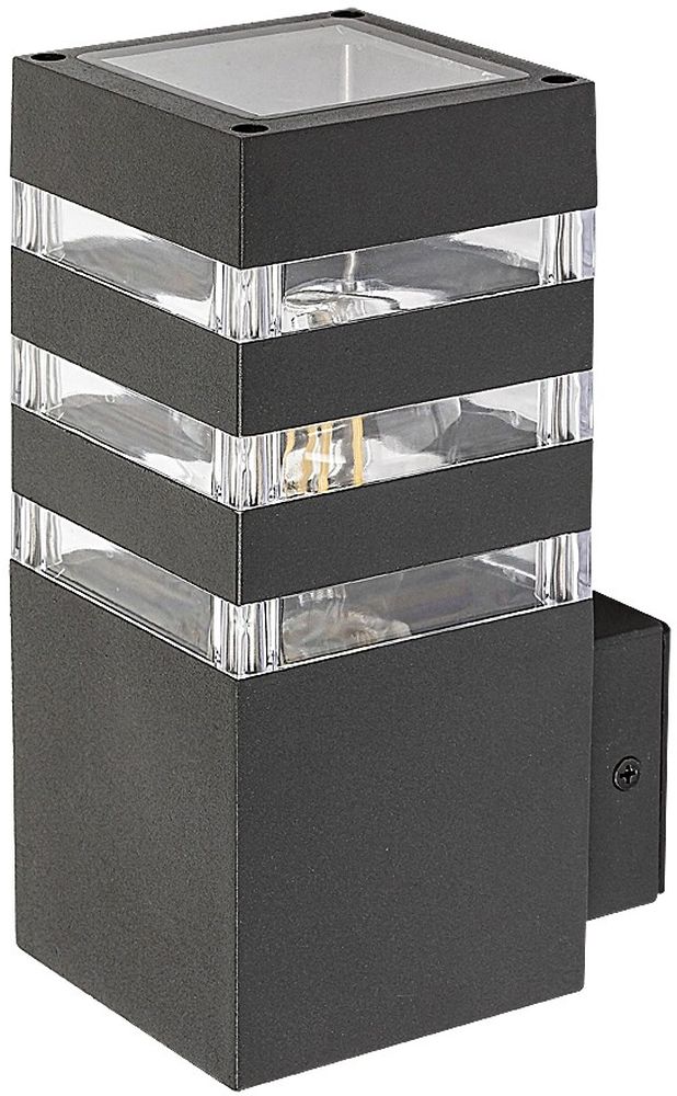 Rabalux Ankara Außenwandleuchte 1x12 W transparent-anthrazit 7379