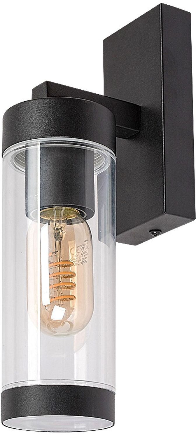 Rabalux Kolta Außenwandleuchte 1x12 W schwarz-transparent 7386