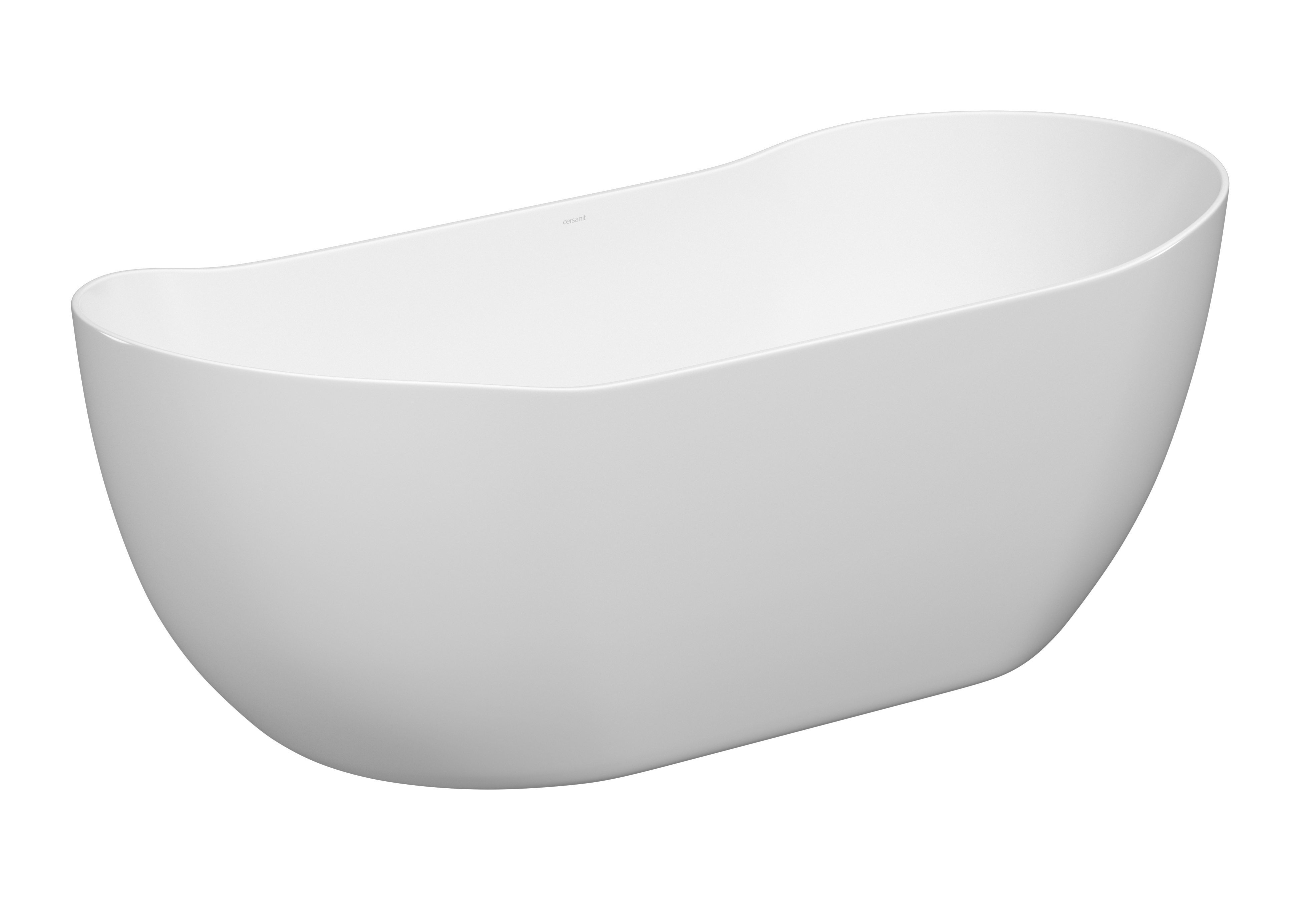 Cersanit Inverto Freistehende Badewanne 180x80 cm oval weiß S301-372