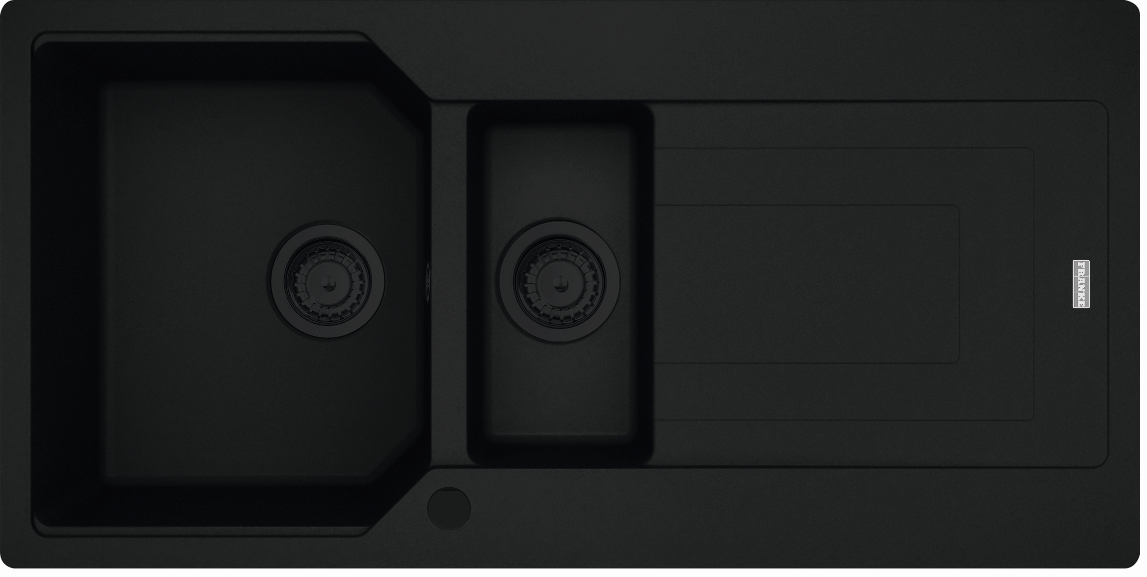 Franke Urban granitspüle 100x50 cm schwarz 114.0697.747