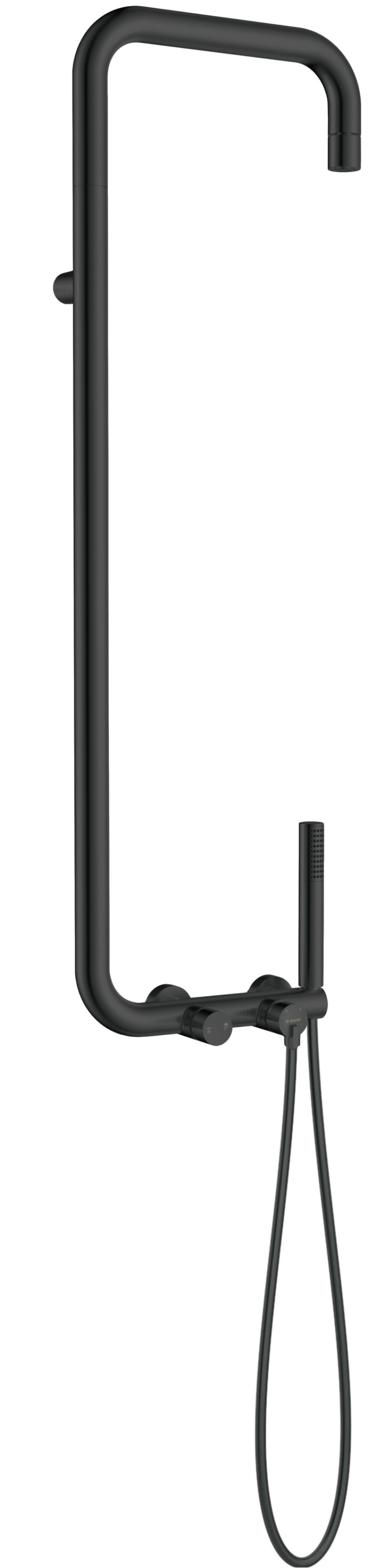 Deante Silia Duschset Wandmontage mit Regenbrause schwarz NQS_N4XM