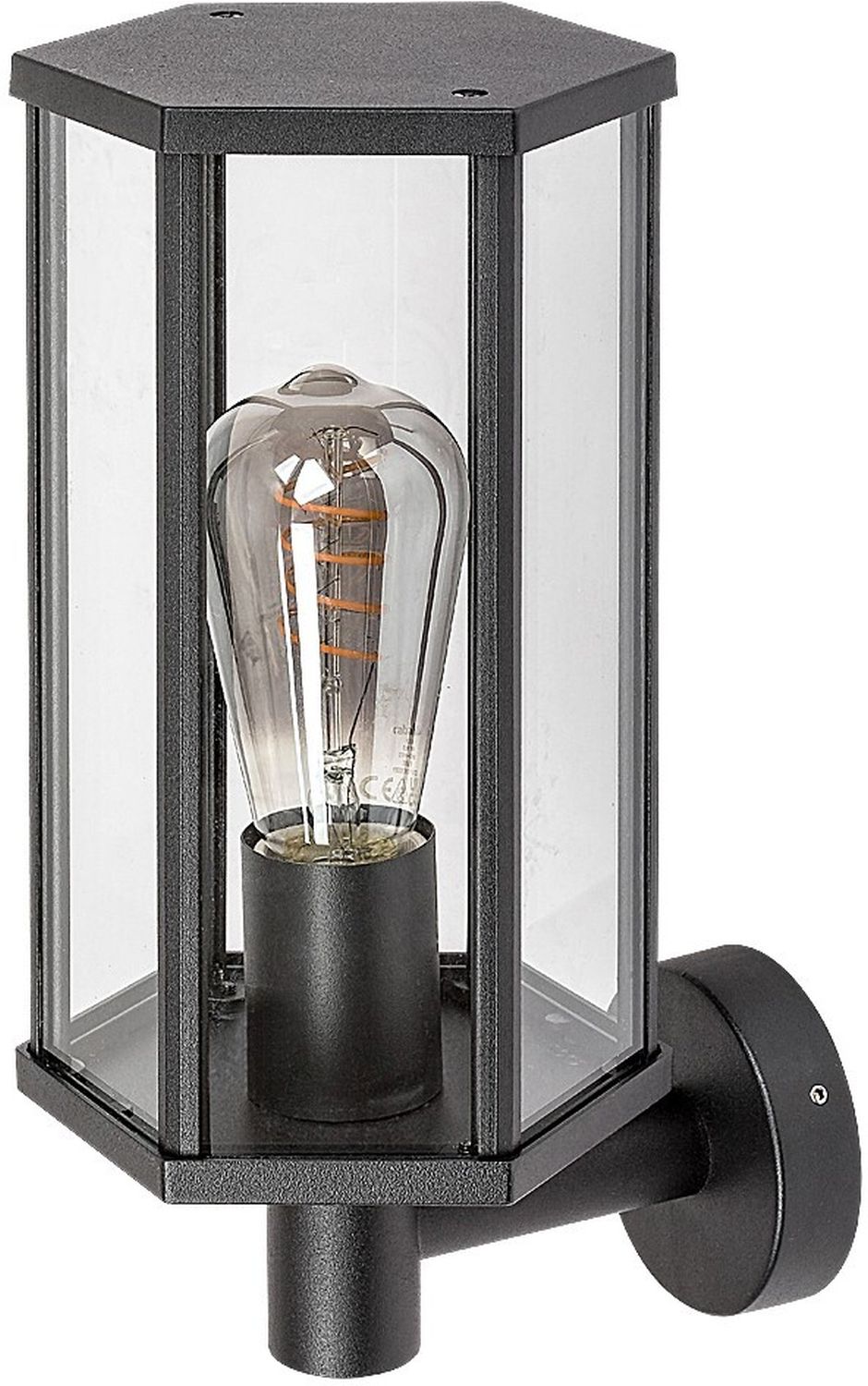 Rabalux Dubrovnik Außenwandleuchte 1x40 W schwarz-transparent 7239