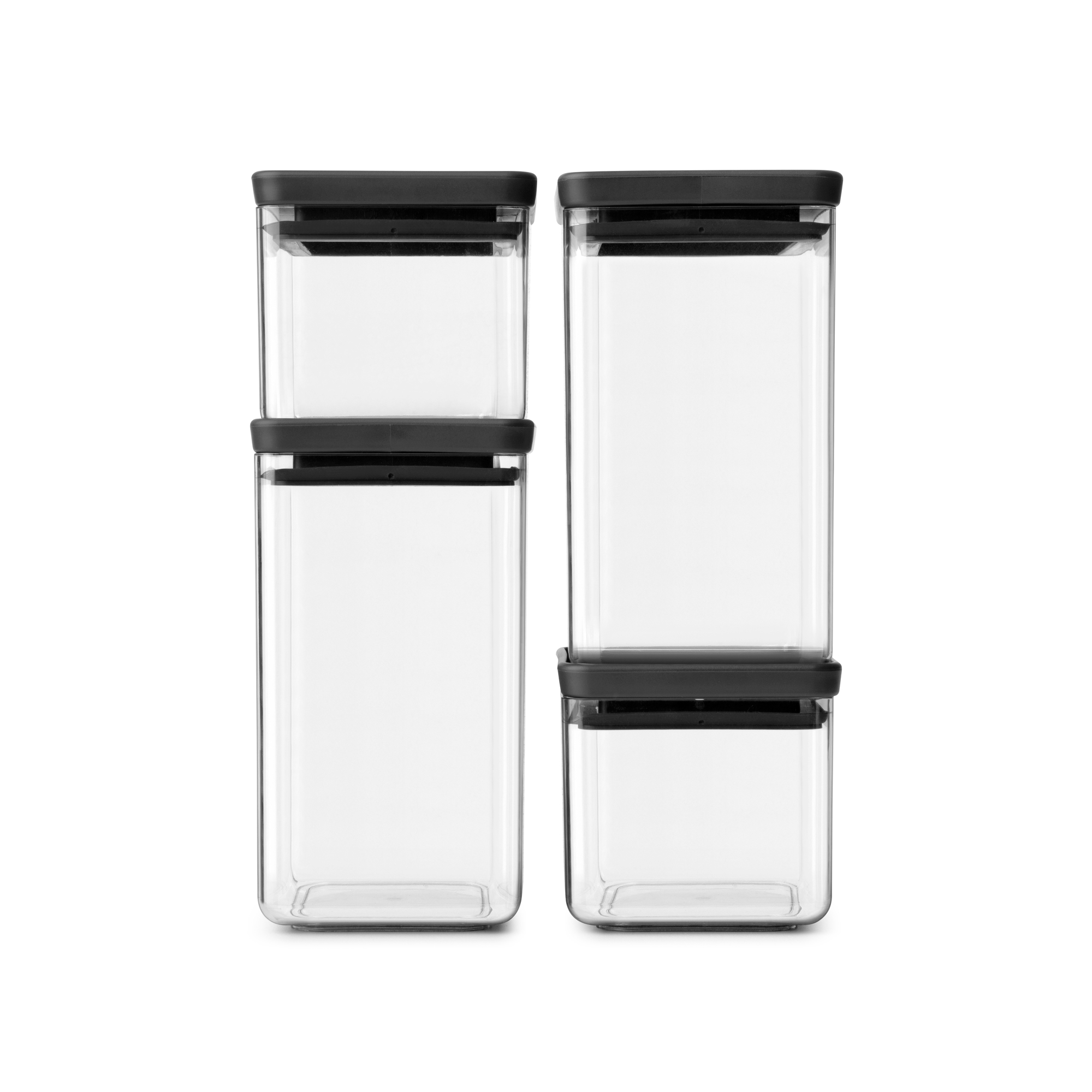 Brabantia Tasty+ Satz Aufbewahrungsbehälter 22.3x11.2x29.6 cm transparent-schwarz 122422