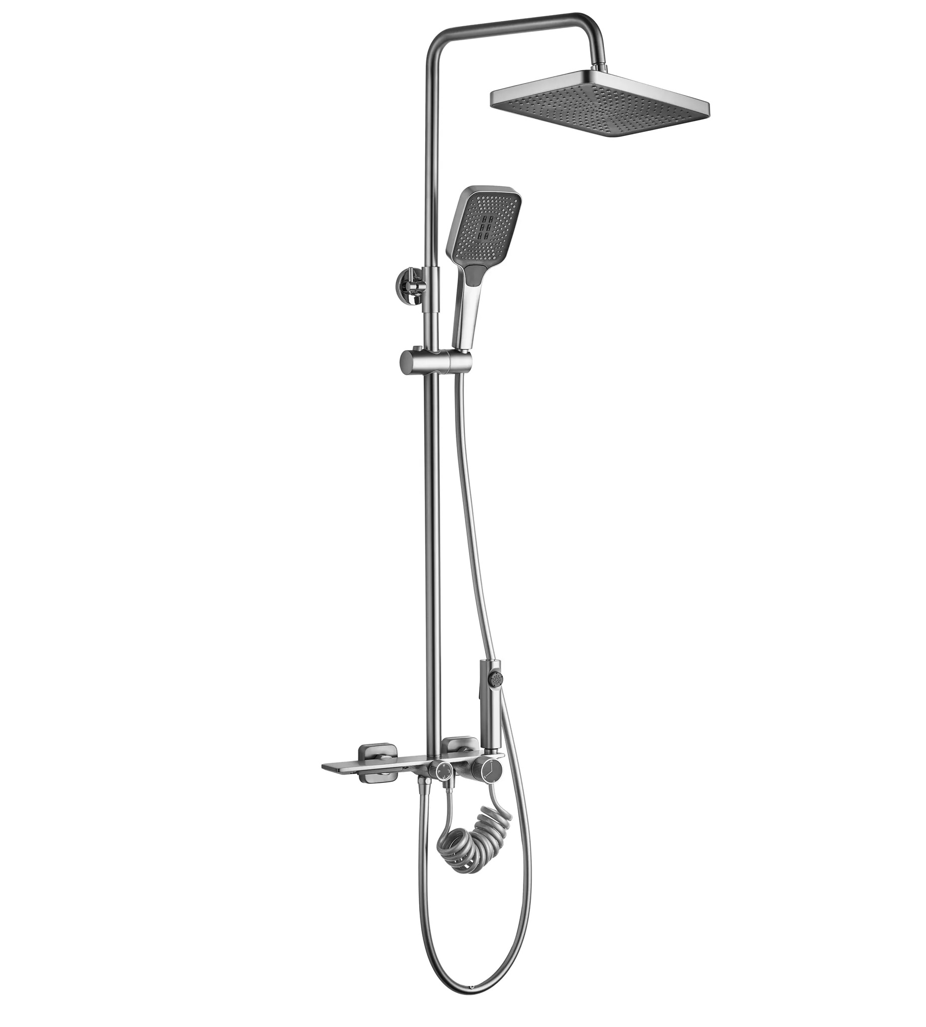 Rea Helix Duschset Wandmontage mit Regenbrause || REA-P6622