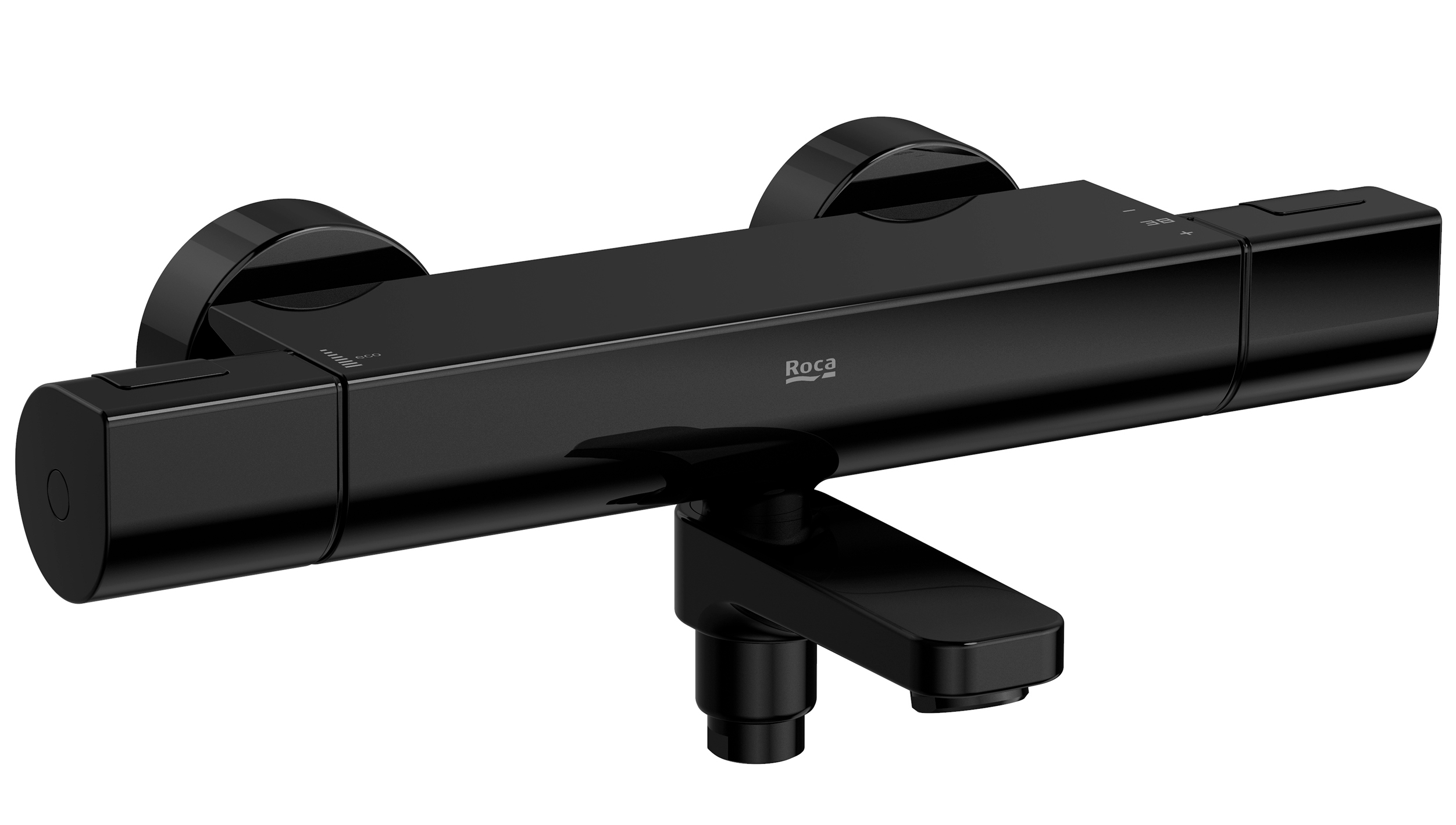 Roca T-1000 Badewannen- und Duscharmatur Wandmontage mit Thermostat schwarz A5A1E2ECN0