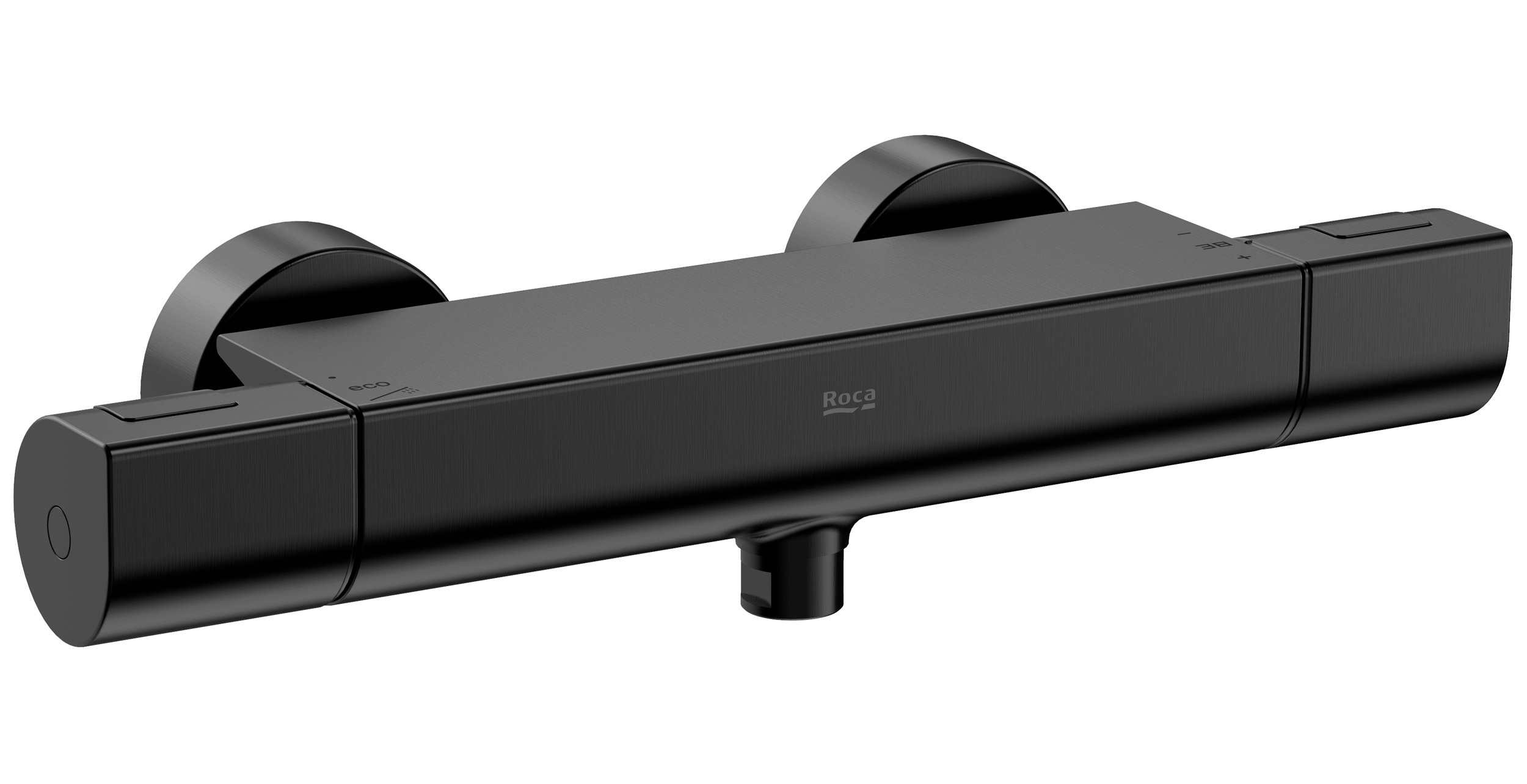 Roca T-1000 Duschbatterie Wandmontage mit Thermostat schwarz A5A142ENM0