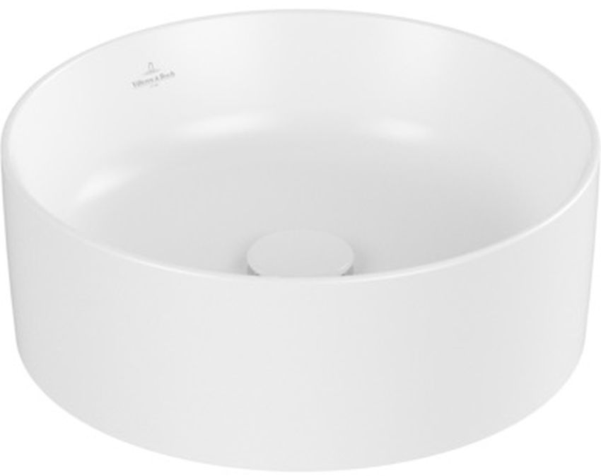 Villeroy & Boch Collaro Waschbecken 40x40 cm rund Aufsatzwaschbecken weiß 4A1840RW