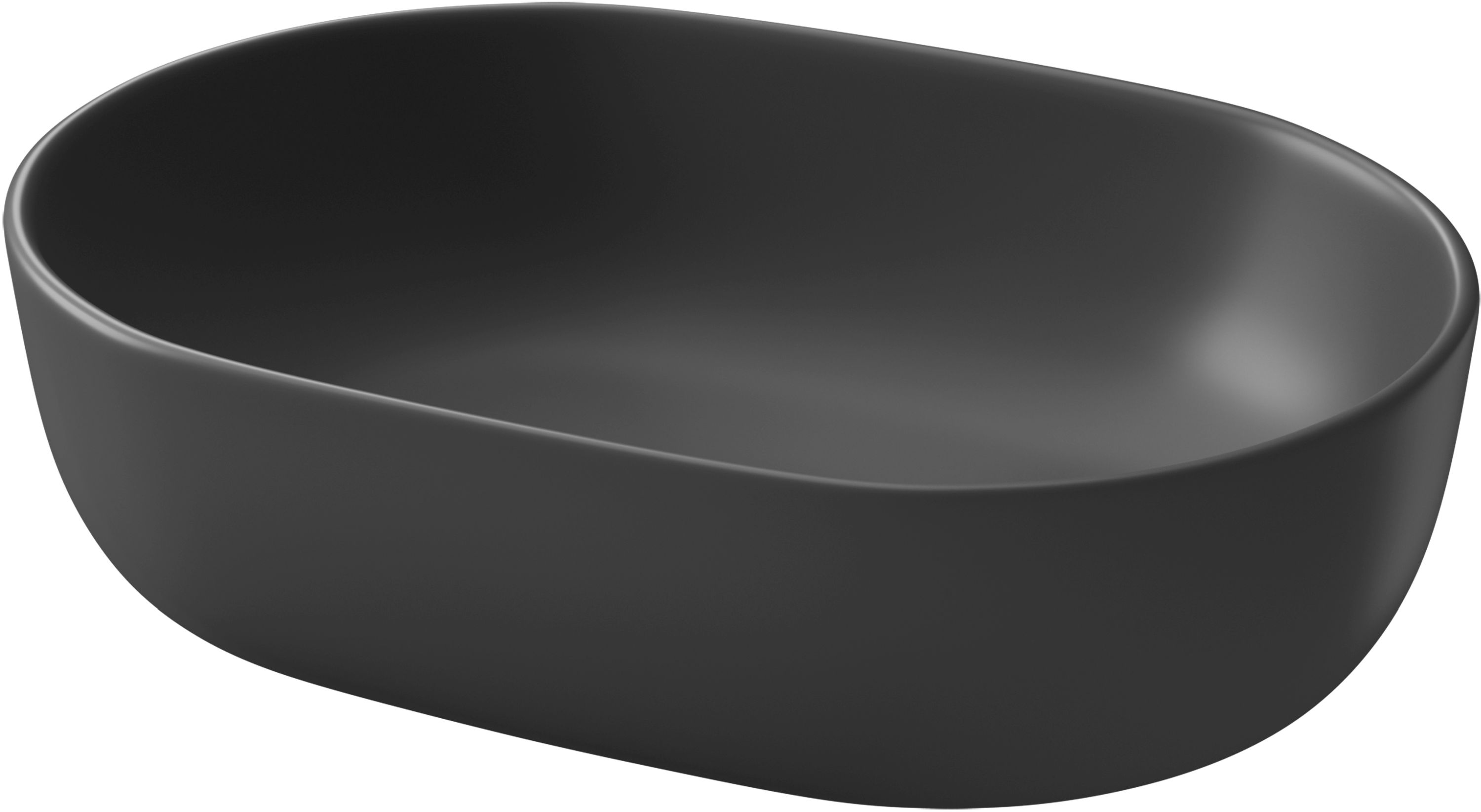 Cersanit Moduo Waschbecken 50x35.5 cm oval Aufsatzwaschbecken anthrazit K116-107