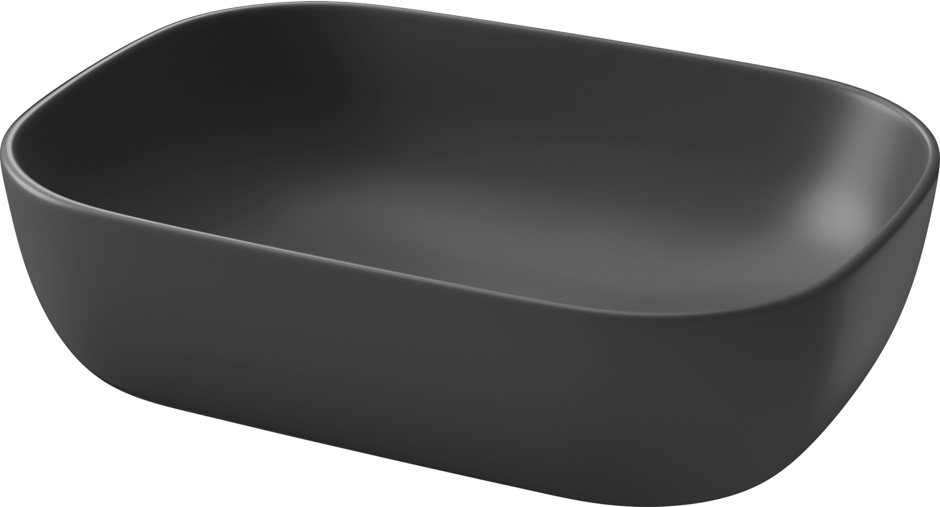 Cersanit Moduo Waschbecken 50.5x36 cm rechteckig Aufsatzwaschbecken anthrazit K116-108