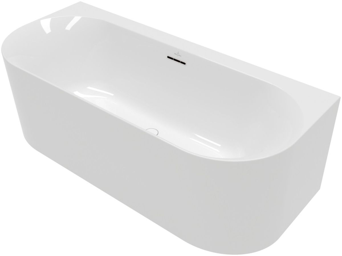 Villeroy & Boch Loop & Friends Wandmontierte Badewanne 180x80 cm oval weiß UBA180LOF9CS00V-01