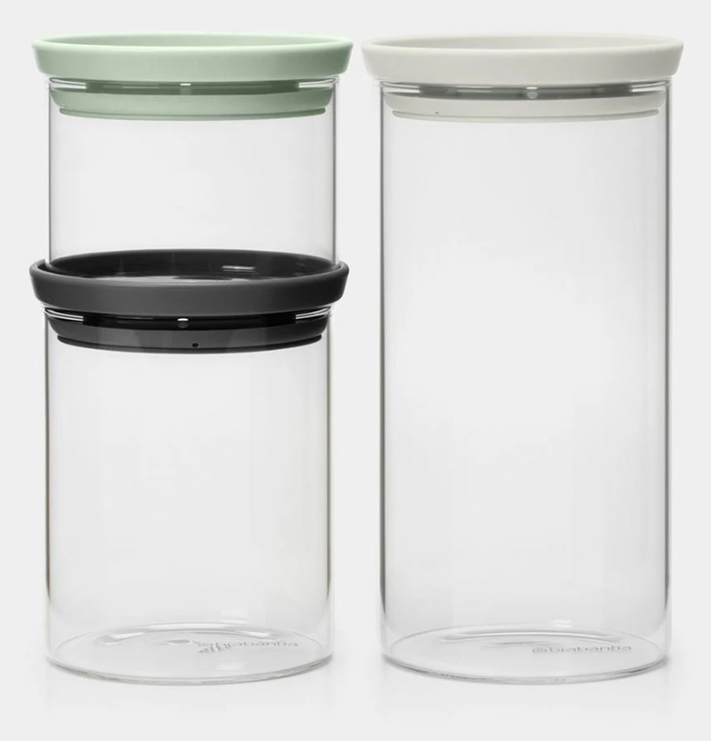 Brabantia Satz Aufbewahrungsbehälter 21x10.4x20.2 cm transparent-Farbmischung 100550