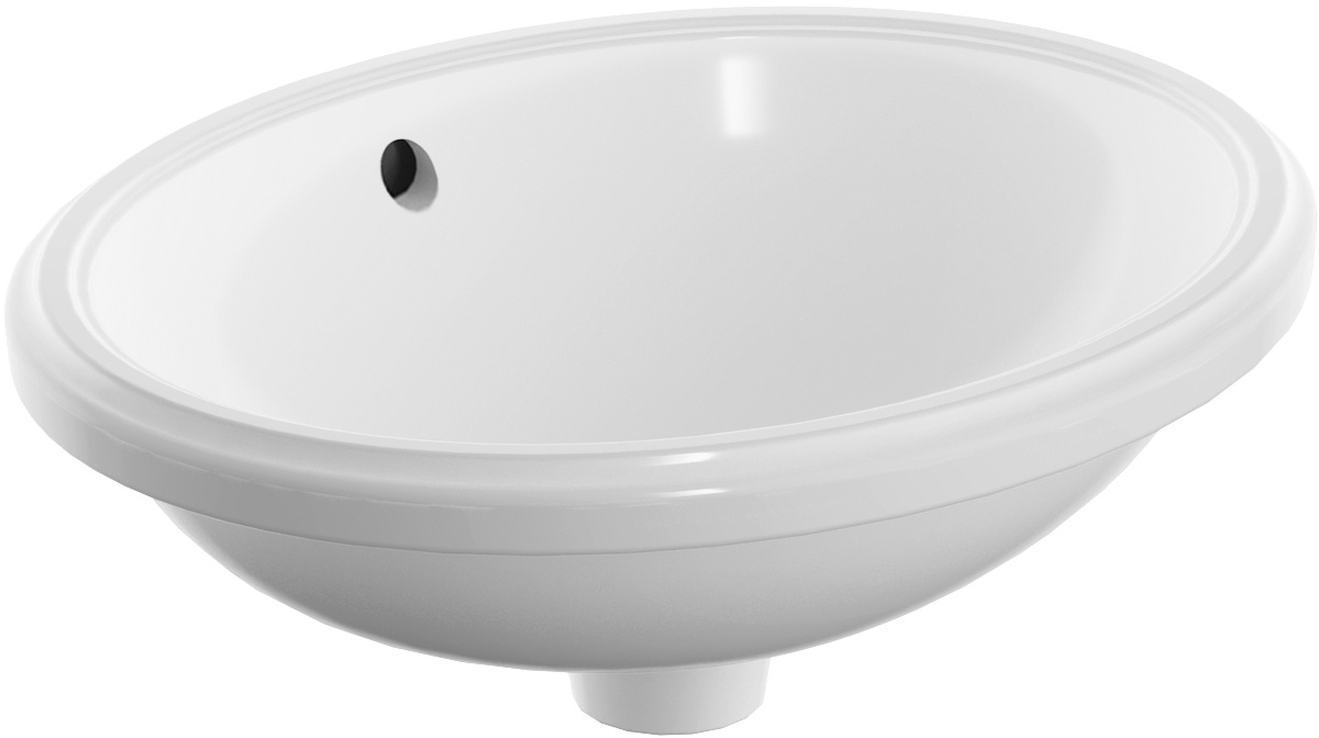 Geberit Variform Waschbecken 42x33 cm oval Unterbauwaschbecken weiß 500.748.00.2