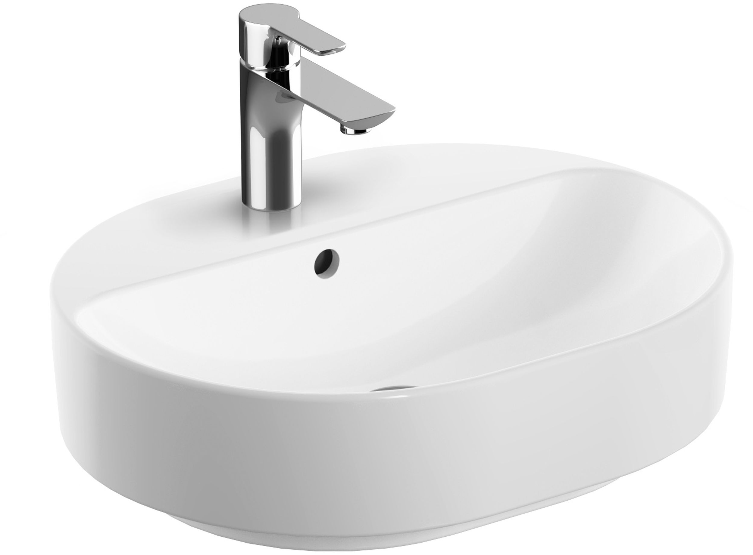 Geberit Variform Waschbecken 50x40 cm oval Möbel-Aufsatzwaschbecken weiß 500.775.00.2