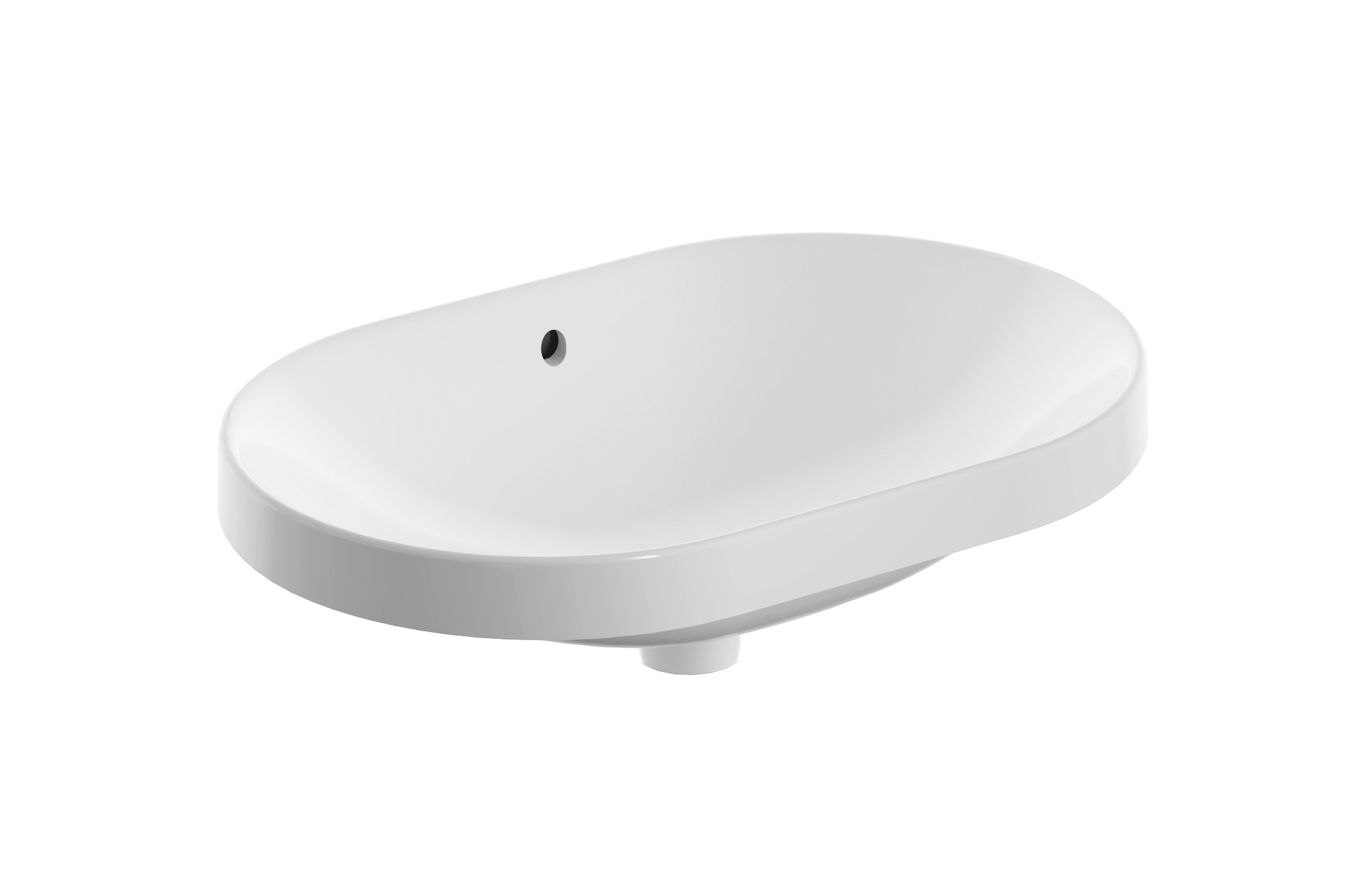 Geberit Variform Waschbecken 60x40 cm oval Einbauwaschbecken weiß 500.728.01.2