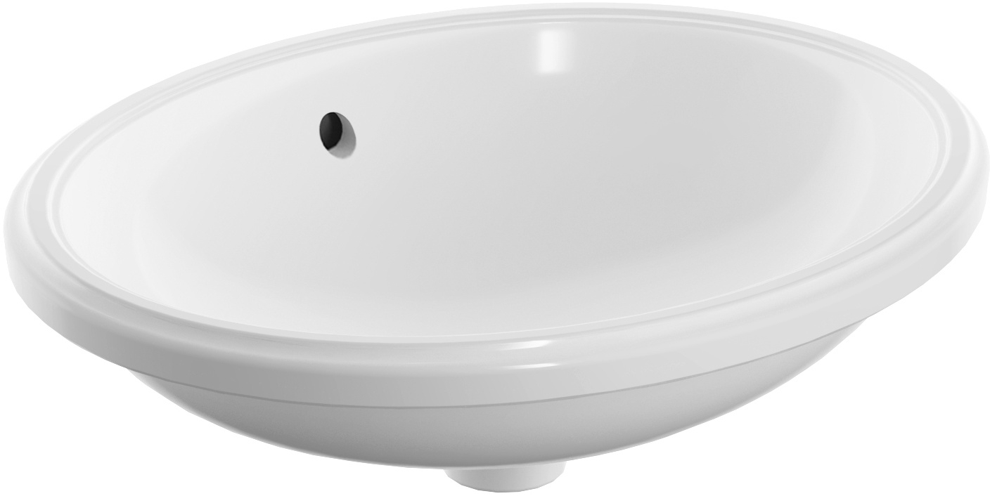 Geberit Variform Waschbecken 50x40 cm oval Unterbauwaschbecken weiß 500.753.01.2