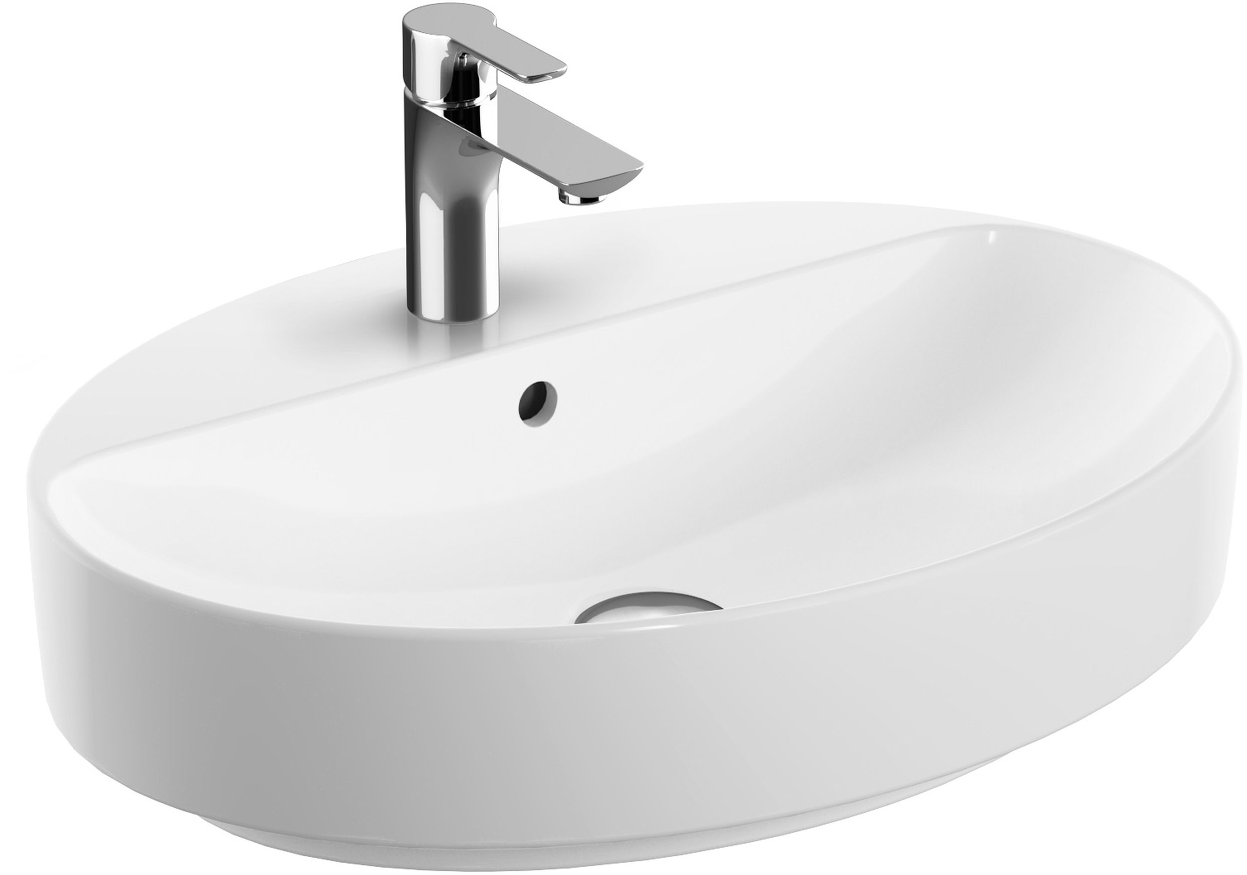 Geberit Variform Waschbecken 60x45 cm oval Möbel-Aufsatzwaschbecken weiß 500.772.00.2
