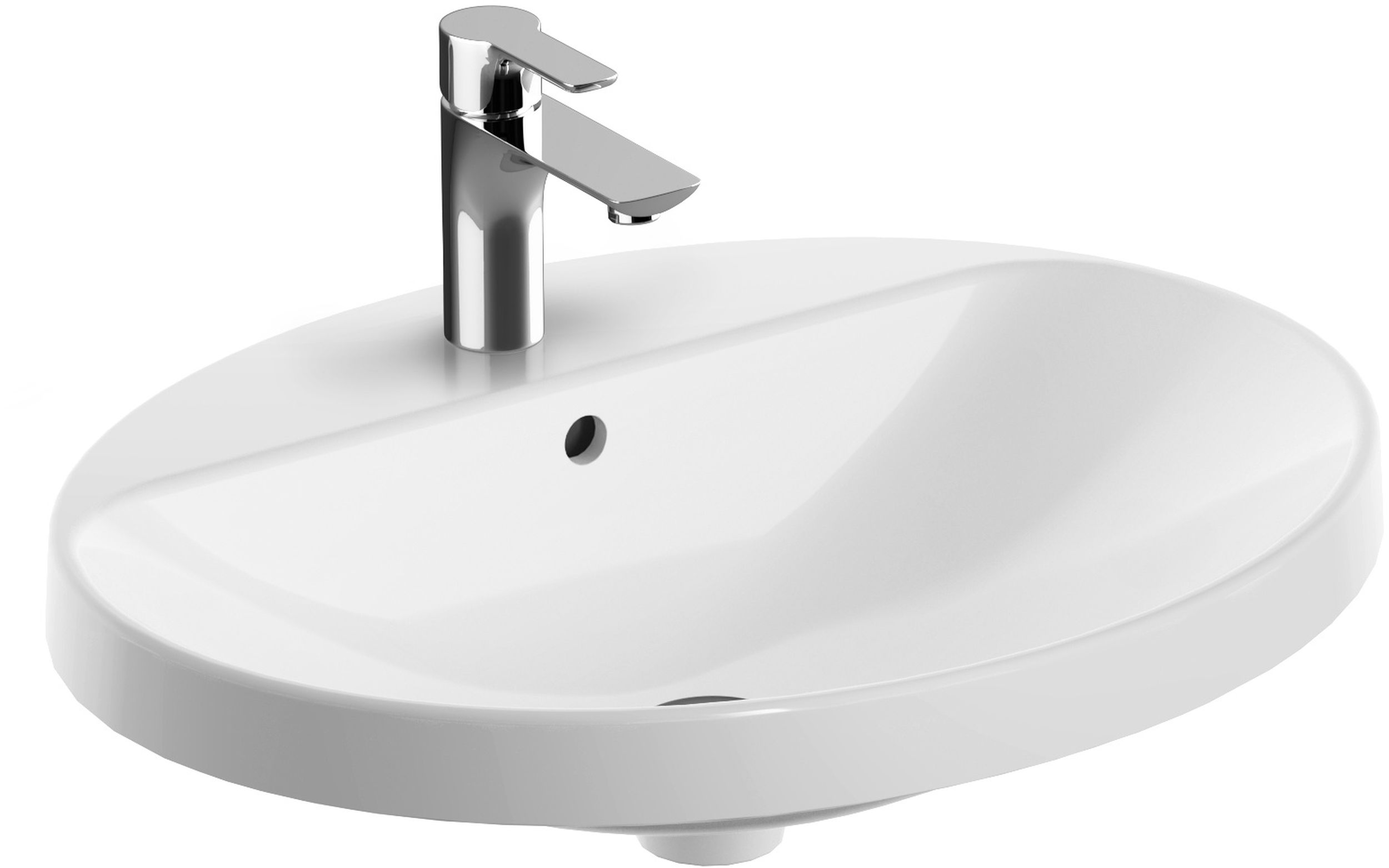 Geberit Variform Waschbecken 60x48 cm oval Einbauwaschbecken weiß 500.725.01.2