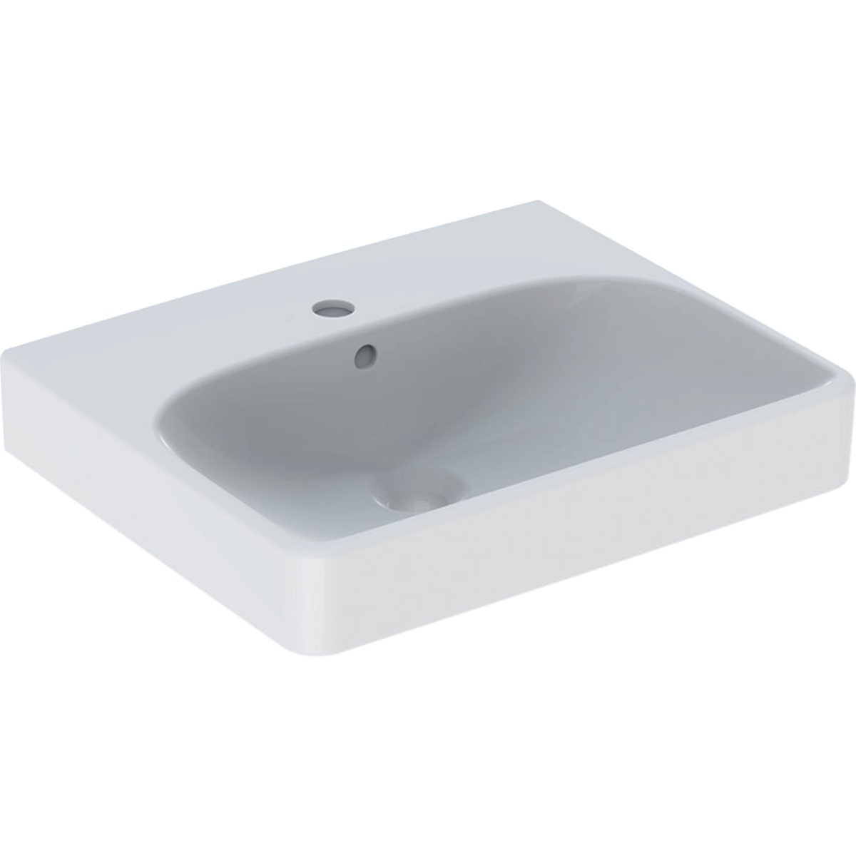 Geberit Smyle Square Waschbecken 50x41 cm rechteckig Klassisch-Aufsatzwaschbecken weiß 500.256.01.1
