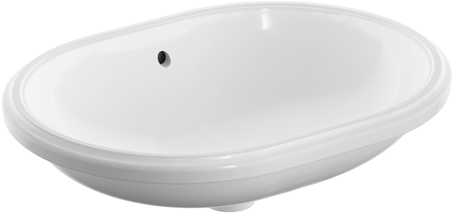 Geberit Variform Waschbecken 55x40 cm oval Unterbauwaschbecken weiß 500.757.00.2