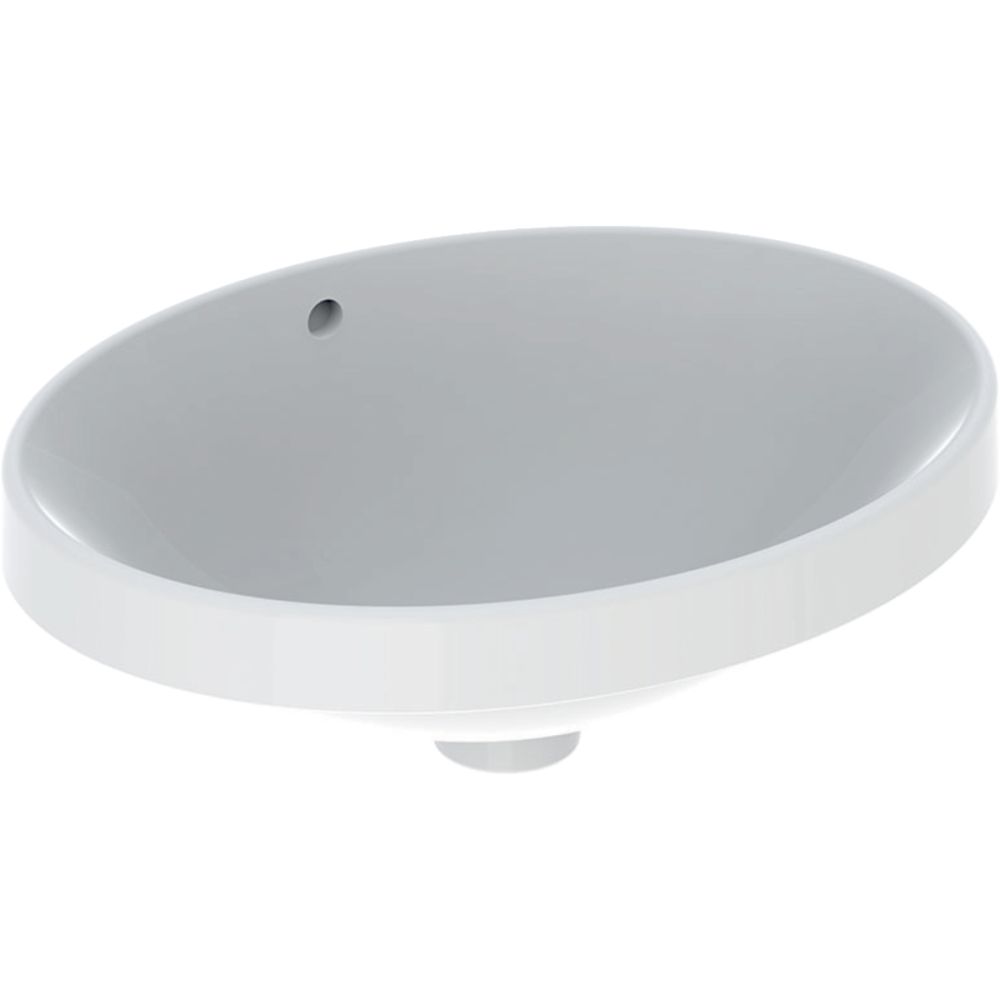 Geberit Variform Waschbecken 50x40 cm oval Einbauwaschbecken weiß 500.708.01.2