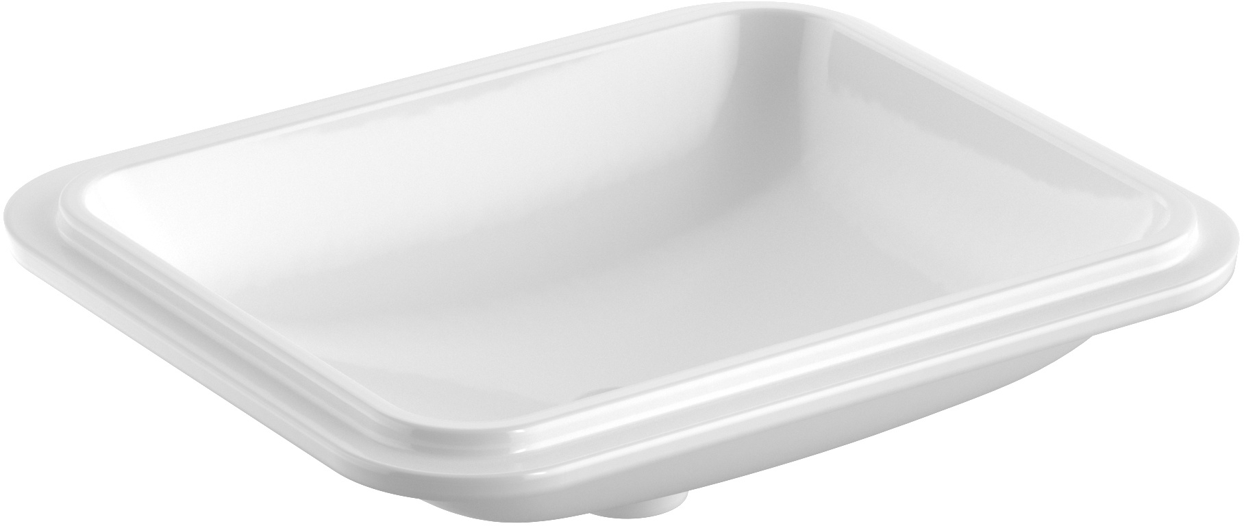 Geberit Variform Waschbecken 50x40 cm rechteckig Unterbauwaschbecken weiß 500.766.00.2