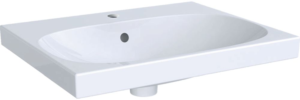 Geberit Acanto Waschbecken 60x48 cm rechteckig Möbel weiß 500.620.01.8