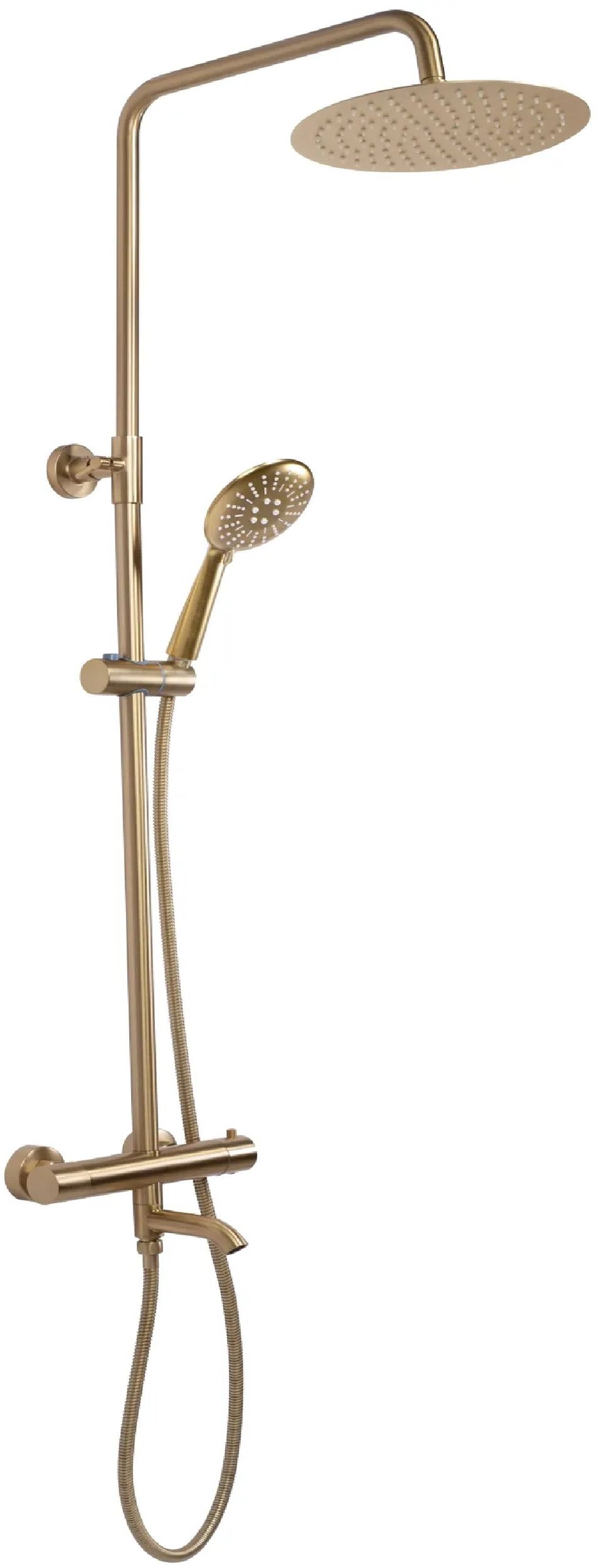 Rea Lungo Badewannen- und Duschset Wandmontage mit Thermostat gold REA-P6604