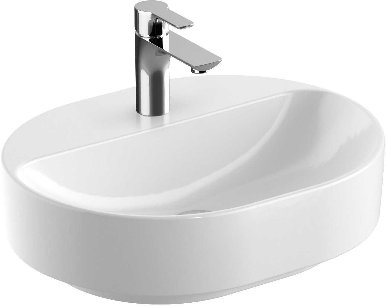 Geberit Variform Waschbecken 50x40 cm oval Aufsatzwaschbecken weiß 500.776.00.2
