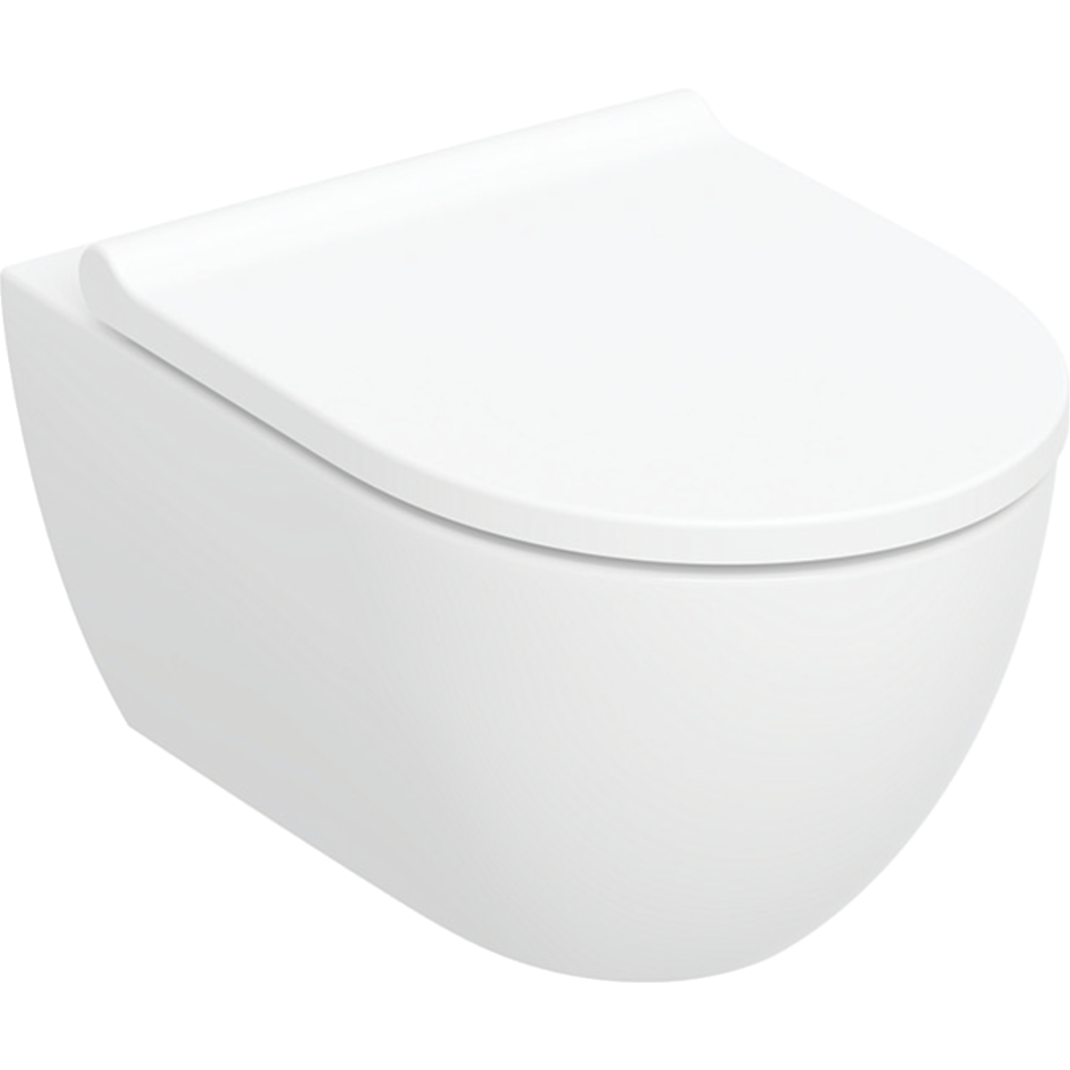 Geberit Acanto WC-Becken mit Absenkautomatik-Sitz hängend Spülrandlos mit Wirbelspülung weiß Glanz 502.774.00.1