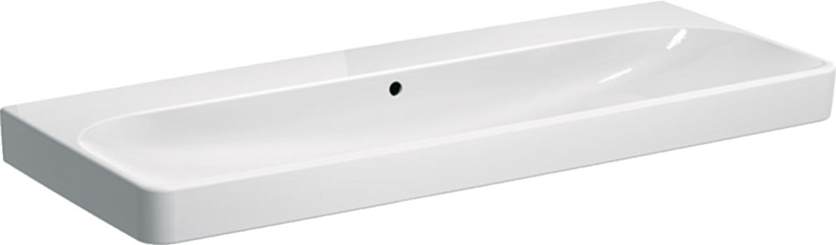 Geberit Smyle Square Waschbecken 120x48 cm rechteckig Klassisch-Möbel-Einbauwaschbecken weiß 500.225.01.8