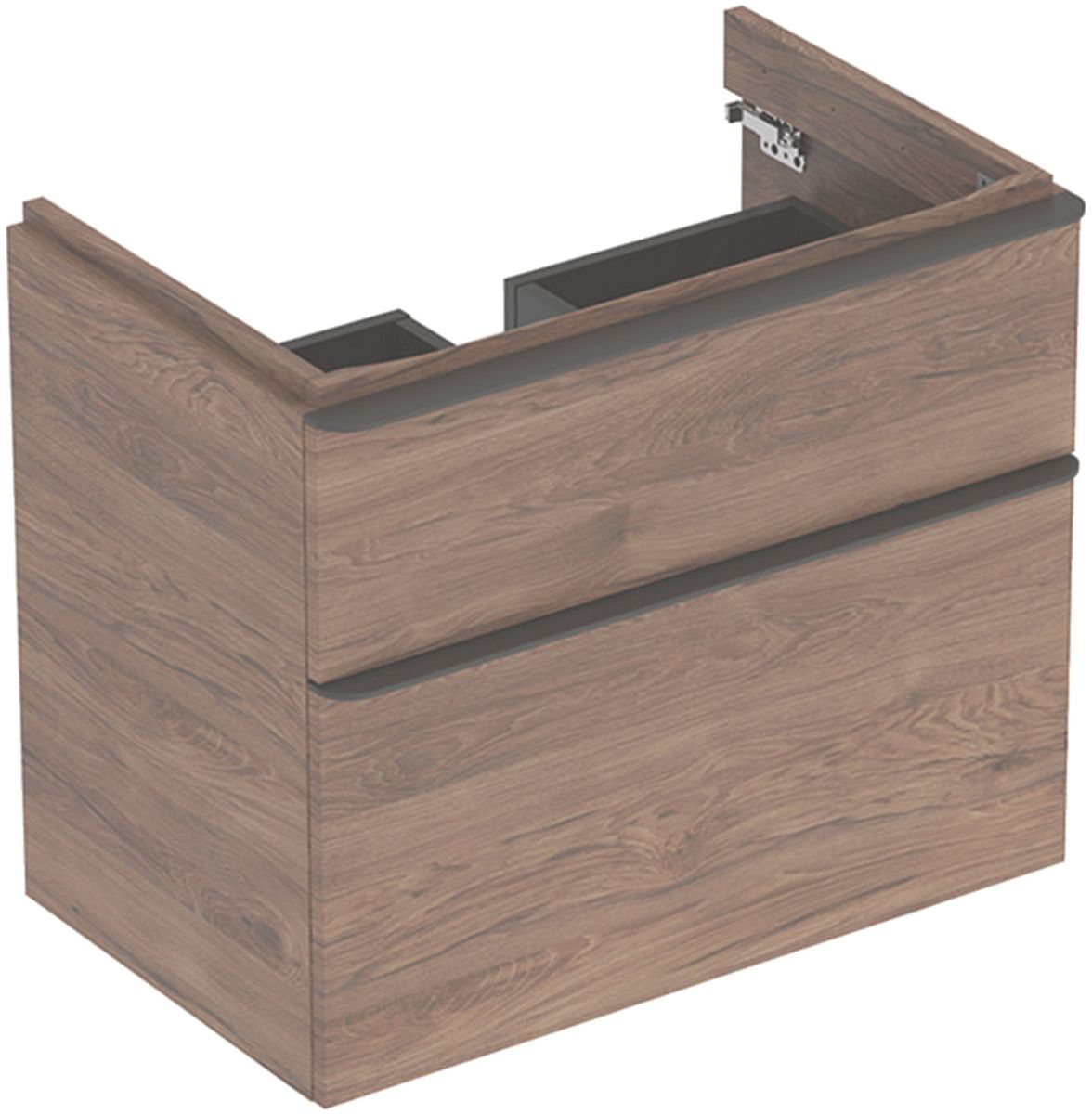 Geberit Smyle Square Kabinett 73.4x47x61.7 cm Unterschrank hängend nuss 500.353.JR.1