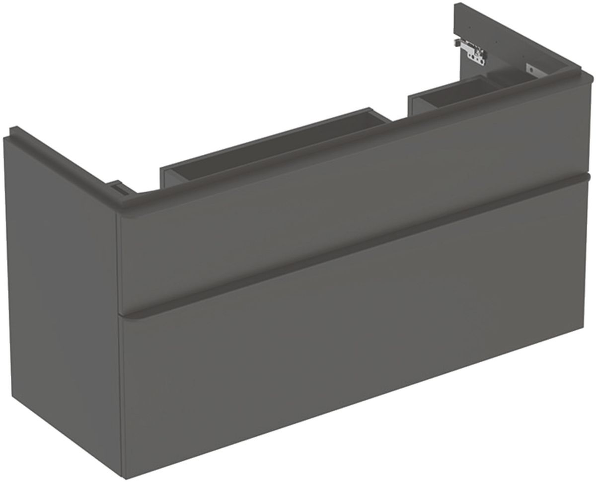 Geberit Smyle Square Kabinett 118.4x47x61.7 cm Unterschrank hängend schwarz 500.356.JK.1