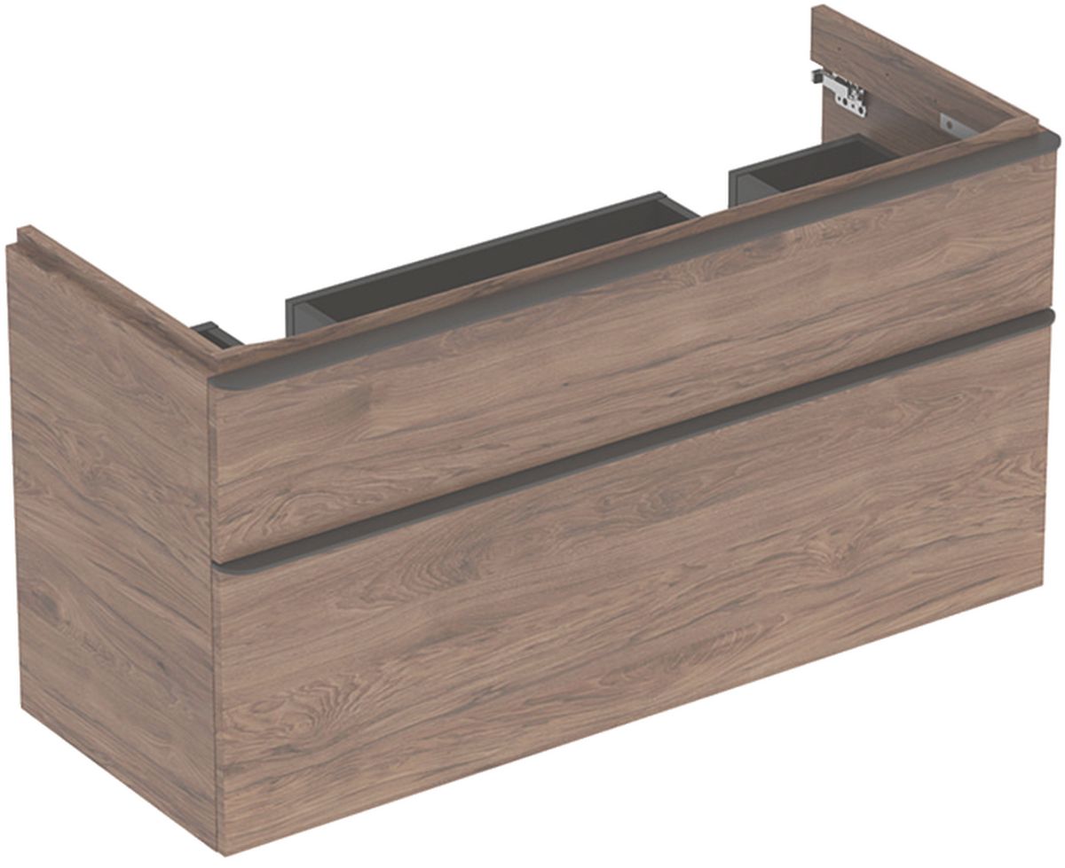 Geberit Smyle Square Kabinett 118.4x47x61.7 cm Unterschrank hängend nuss 500.356.JR.1