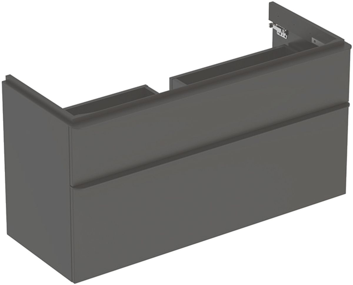 Geberit Smyle Square Kabinett 118.4x47x61.7 cm Unterschrank hängend schwarz 500.355.JK.1