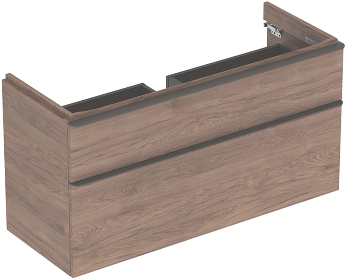 Geberit Smyle Square Kabinett 118.4x47x61.7 cm Unterschrank hängend nuss 500.355.JR.1