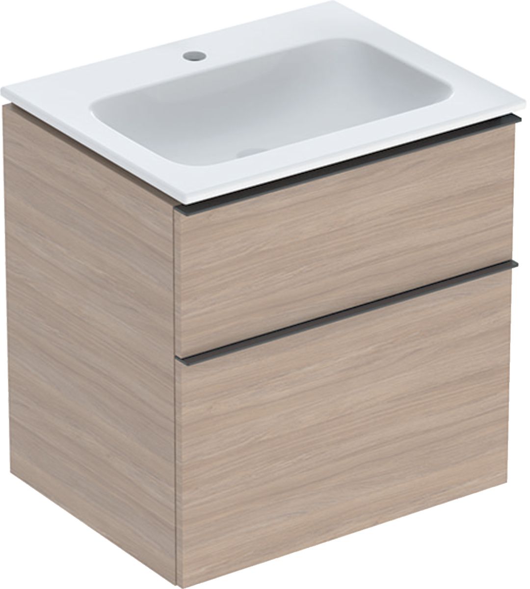 Geberit iCon Waschbecken mit Unterschrank 60 cm eiche 502.331.JH.1