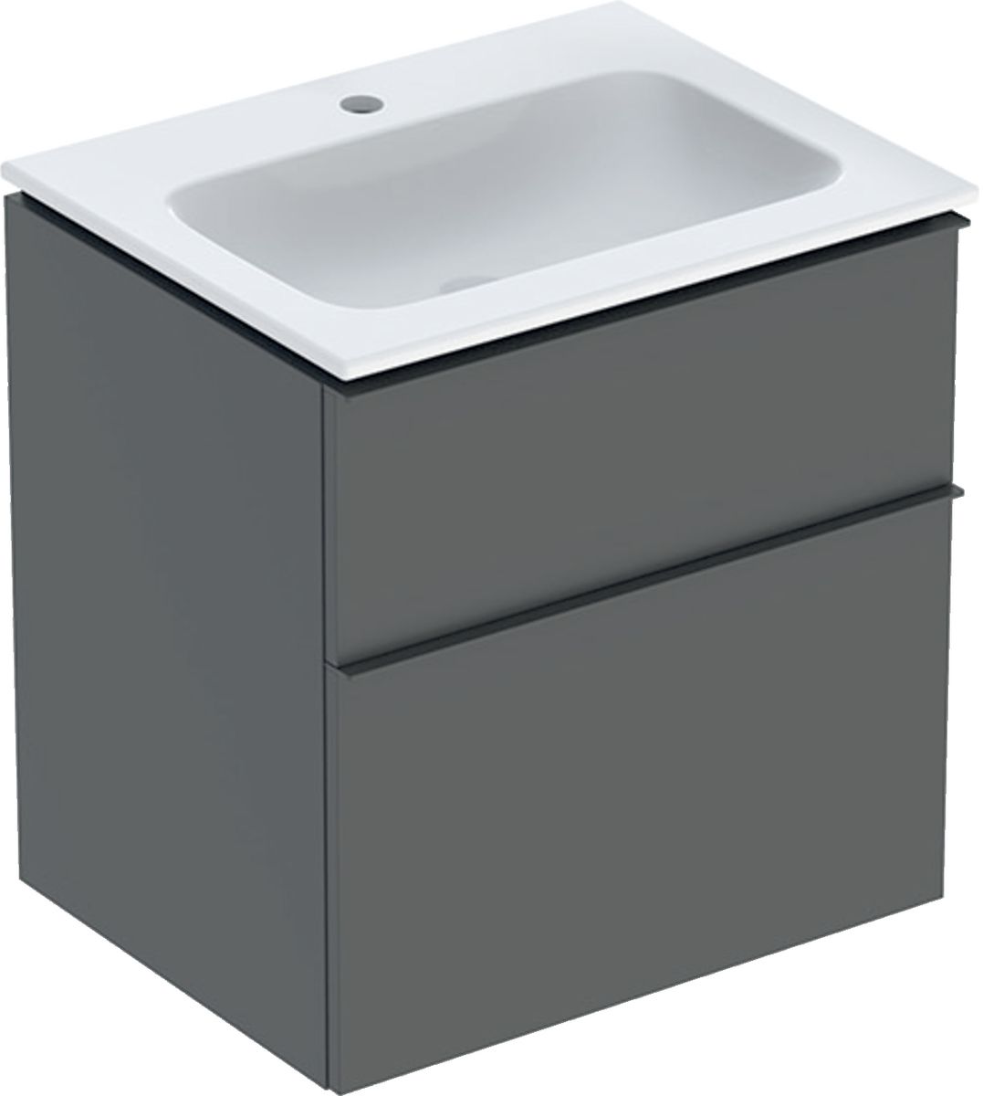 Geberit iCon Waschbecken mit Unterschrank 60 cm anthrazit 502.331.JK.1