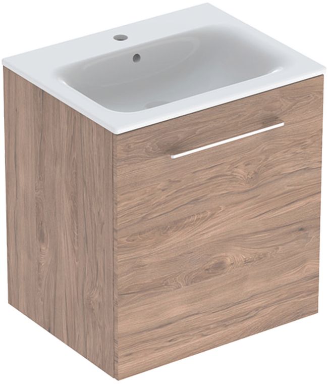 Geberit Selnova Square Waschbecken mit Unterschrank 60 cm nuss 501.254.00.1