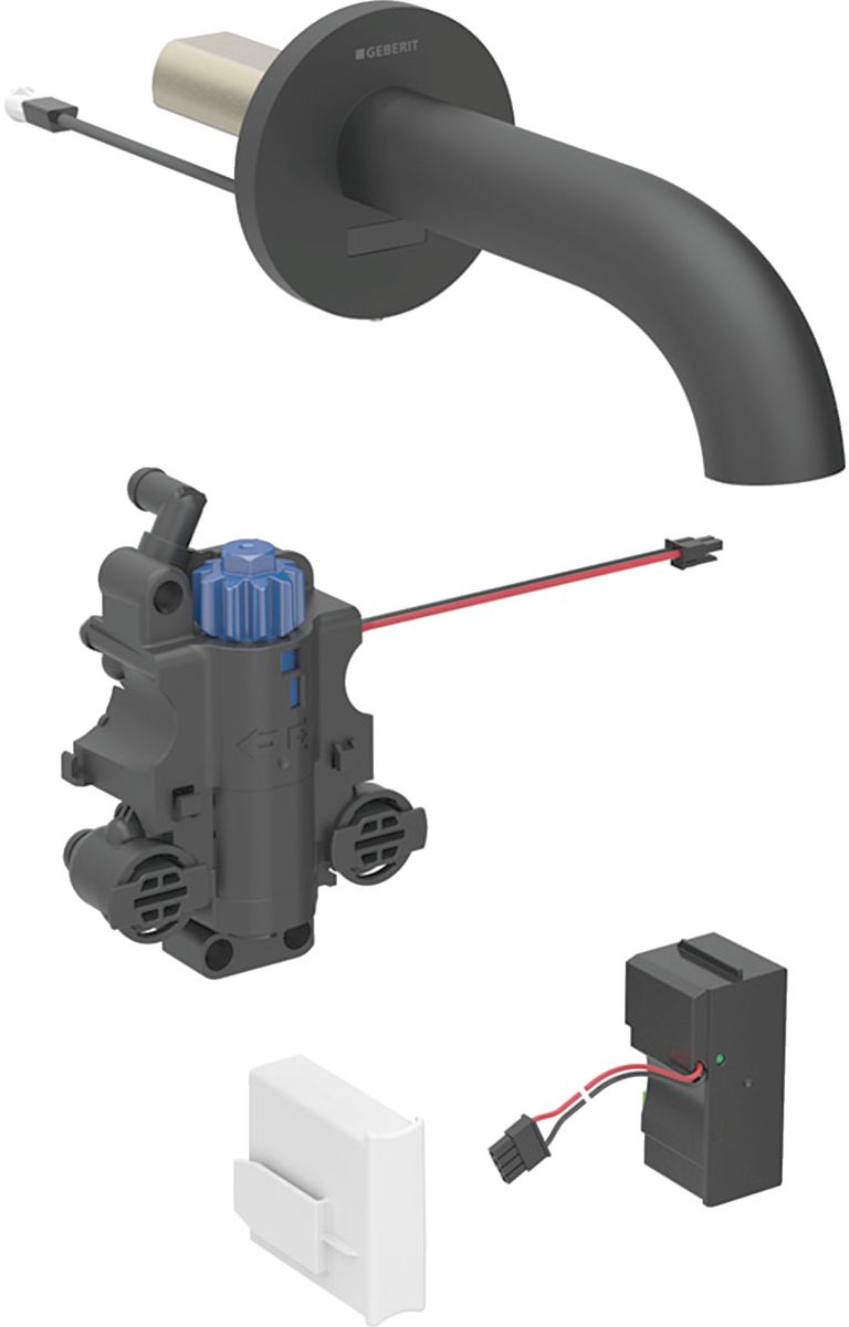 Geberit Piave Waschtischarmatur Unterputz mit Thermostat schwarz 116.267.14.1