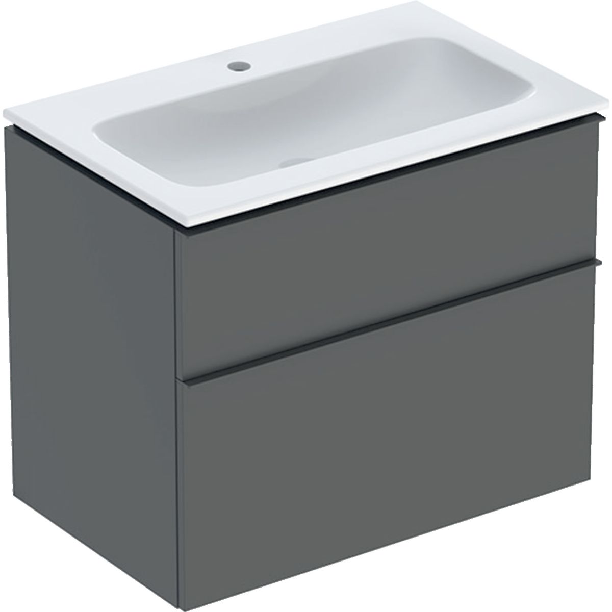 Geberit iCon Waschbecken mit Unterschrank 75 cm anthrazit 502.332.JK.1