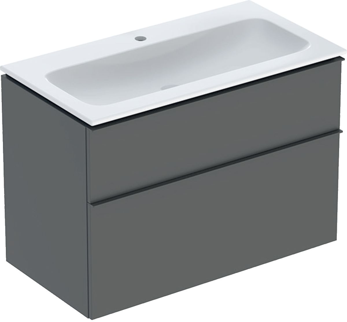 Geberit iCon Waschbecken mit Unterschrank 90 cm anthrazit 502.333.JK.1