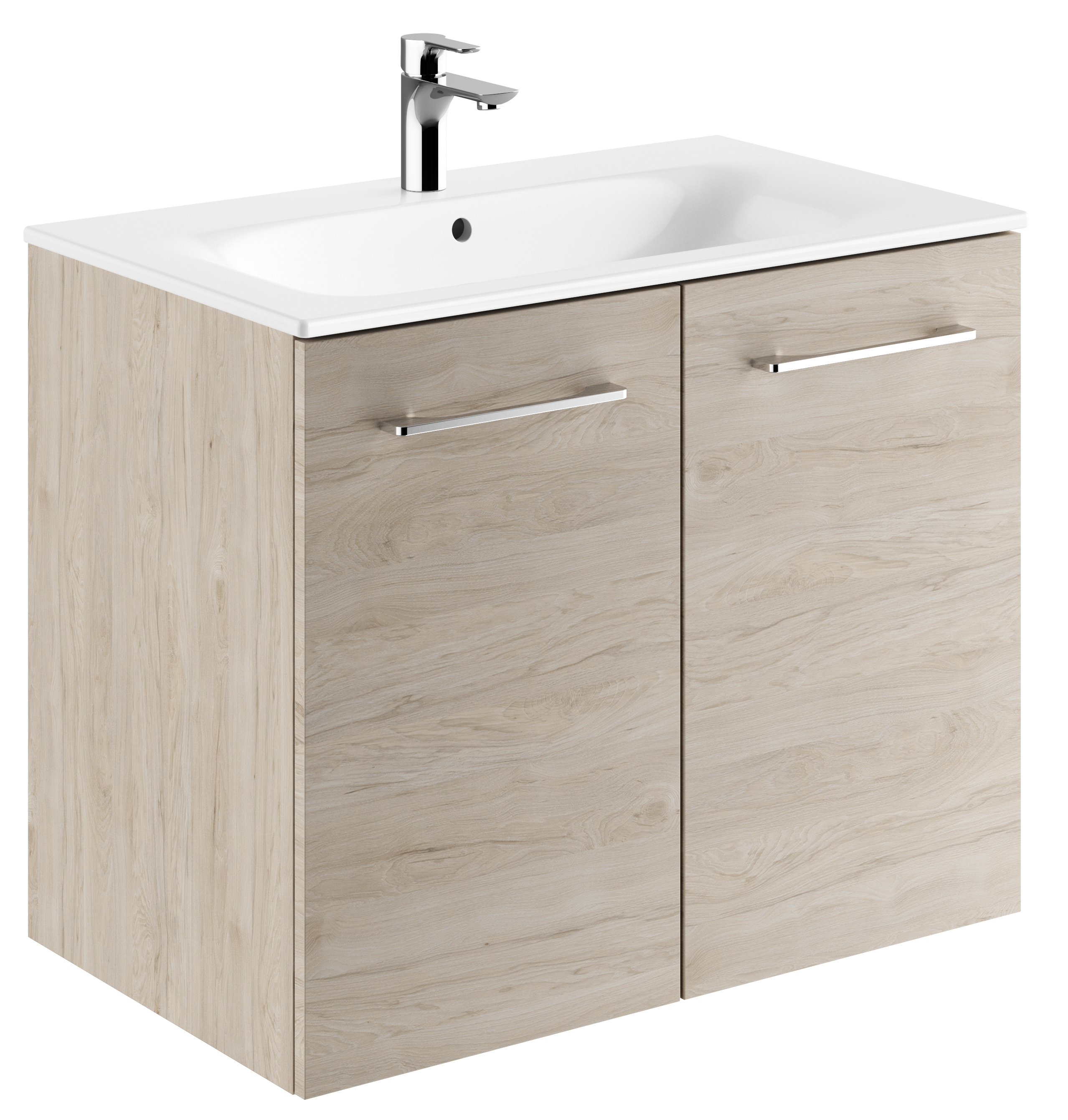 Geberit Selnova Square Waschbecken mit Unterschrank 80 cm nuss 501.259.00.1