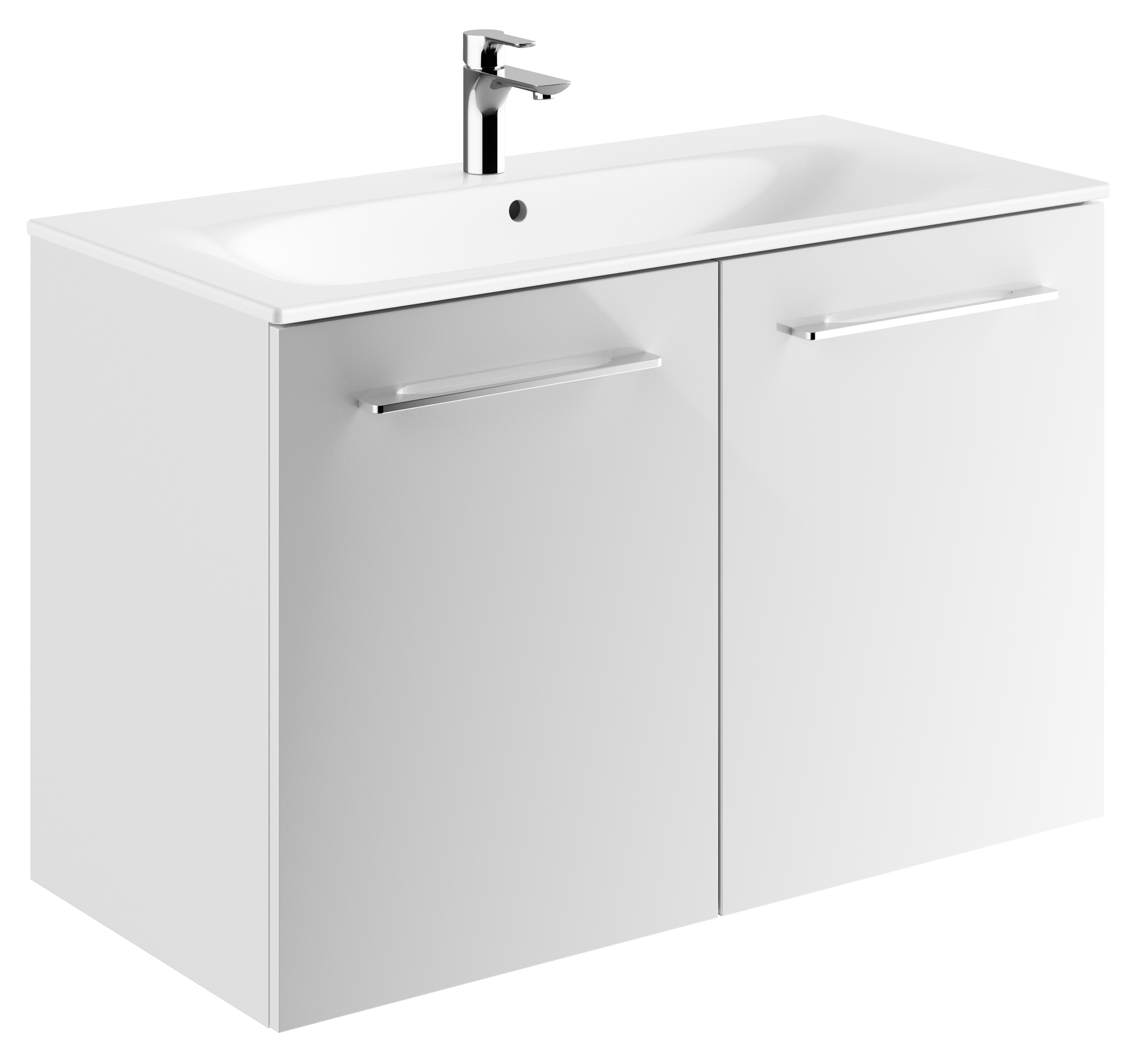 Geberit Selnova Square Waschbecken mit Unterschrank 100 cm weiß 501.260.00.1