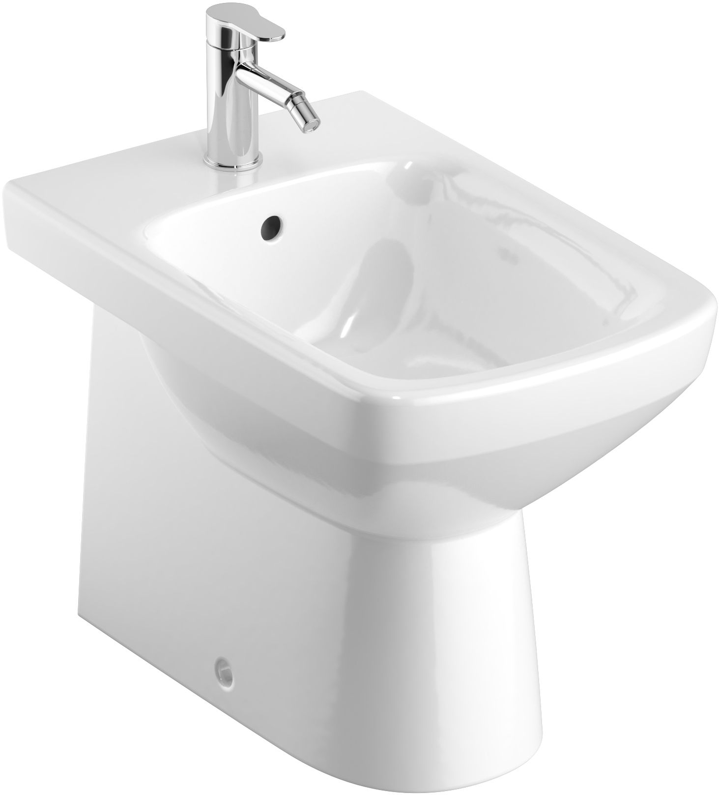 Geberit Selnova Square Bidet stehend weiß 500.483.01.7