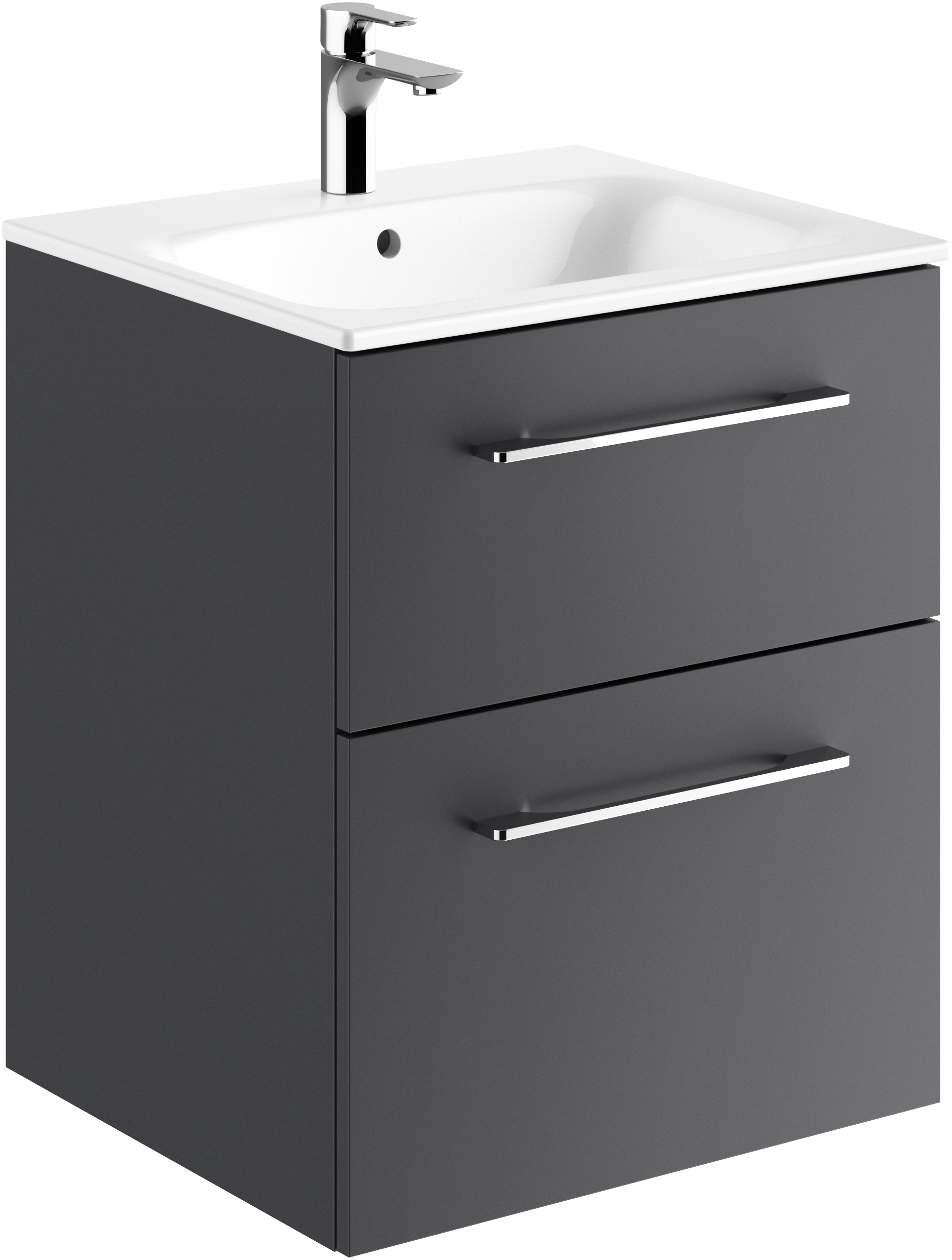 Geberit Selnova Square Waschbecken mit Unterschrank 55 cm graphit 501.233.00.1