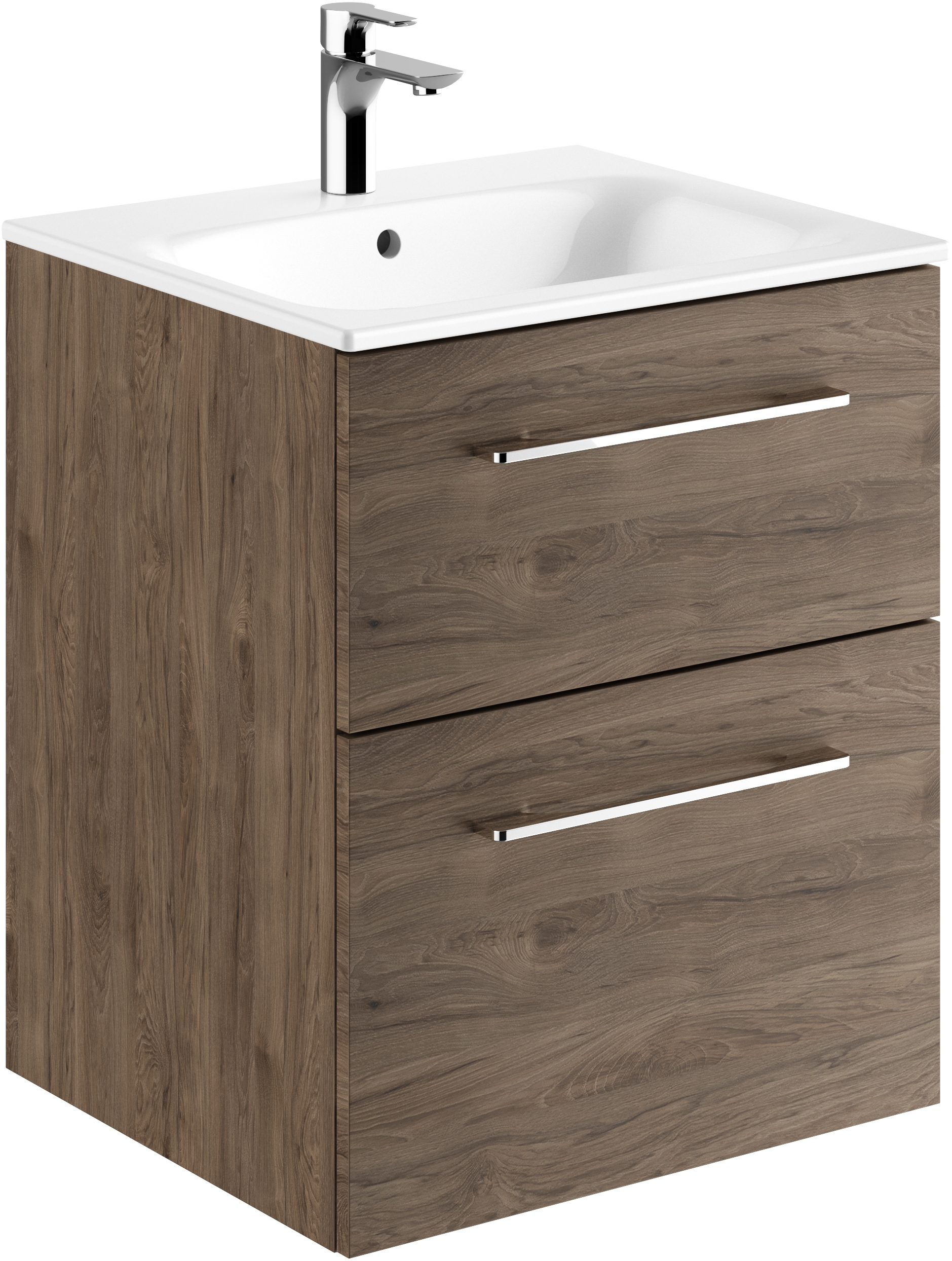 Geberit Selnova Square Waschbecken mit Unterschrank 55 cm nuss 501.234.00.1